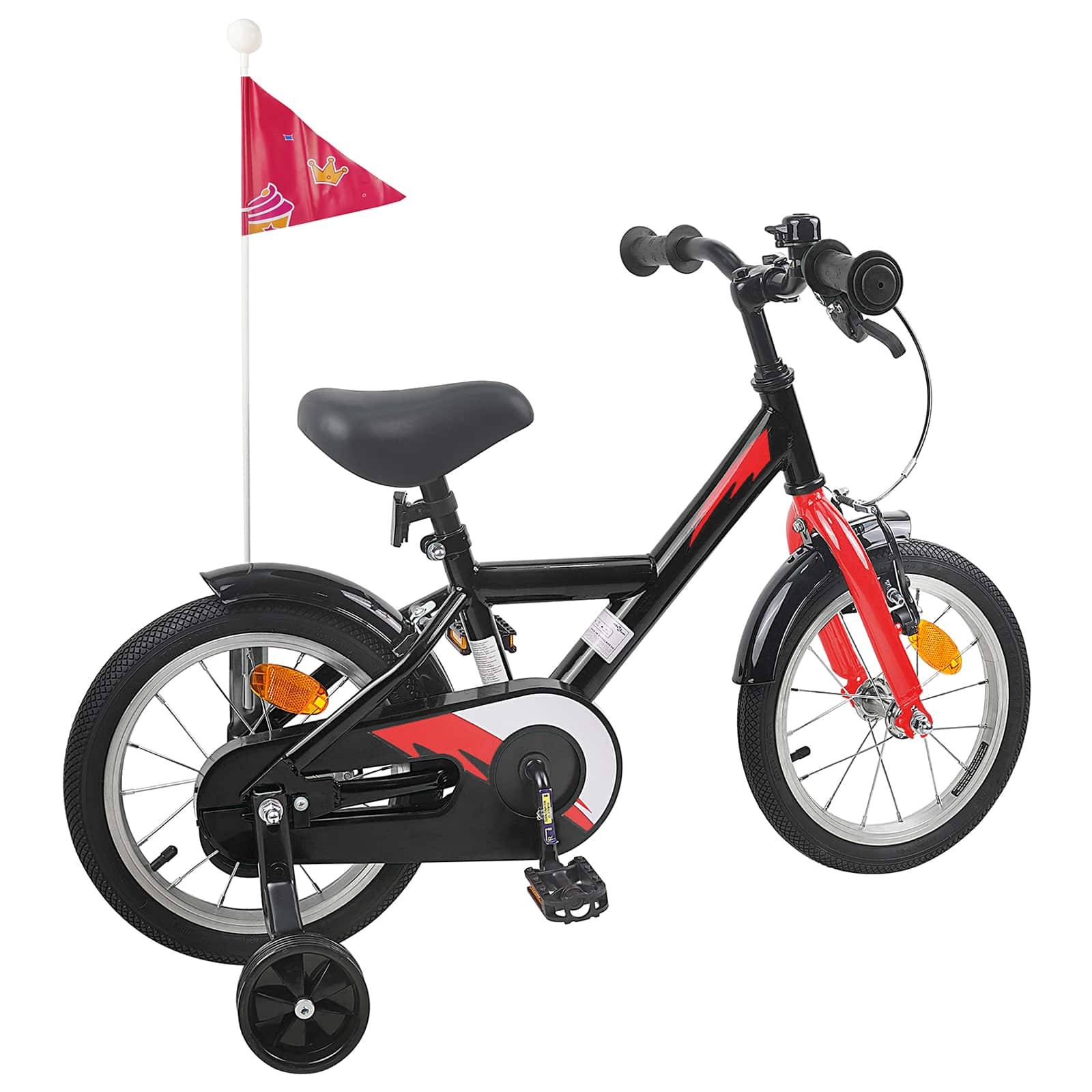 vidaXL Kinderfahrrad 12 Zoll für 2-4 Jahre alt Schwarz