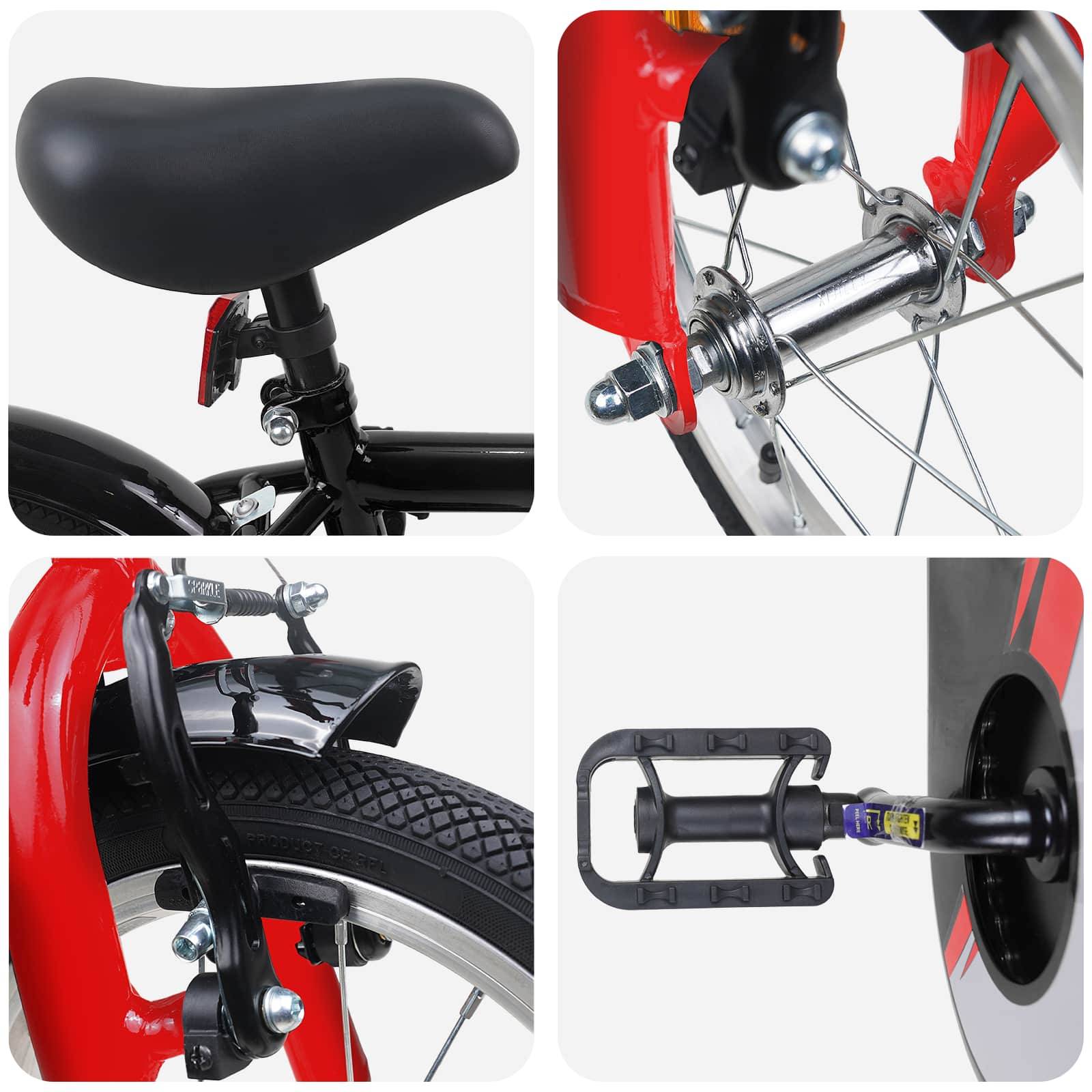 vidaXL Kinderfahrrad 14 Zoll für 3-5 Jahre alt Schwarz
