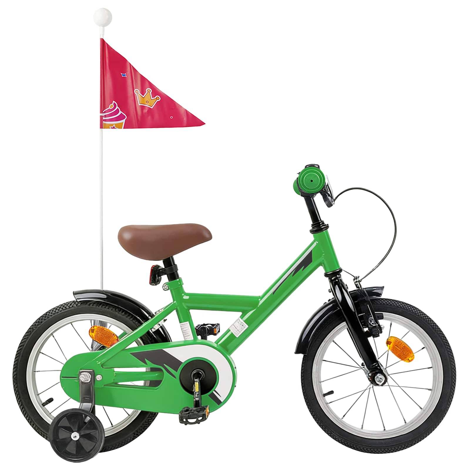 vidaXL Kinderfahrrad 14 Zoll für 3-5 Jahre alt Grün