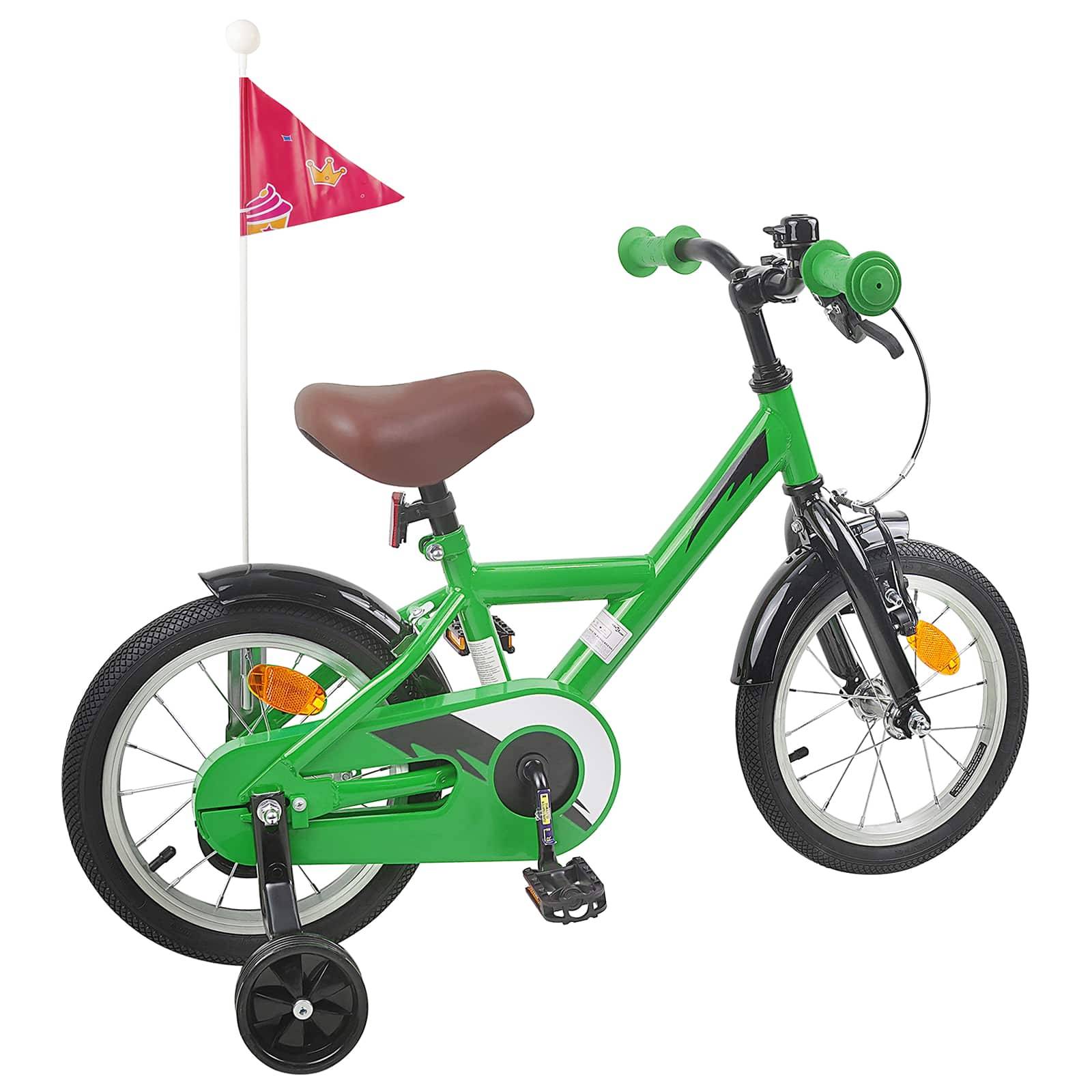 vidaXL Kinderfahrrad 16 Zoll für 4-6 Jahre alt Grün