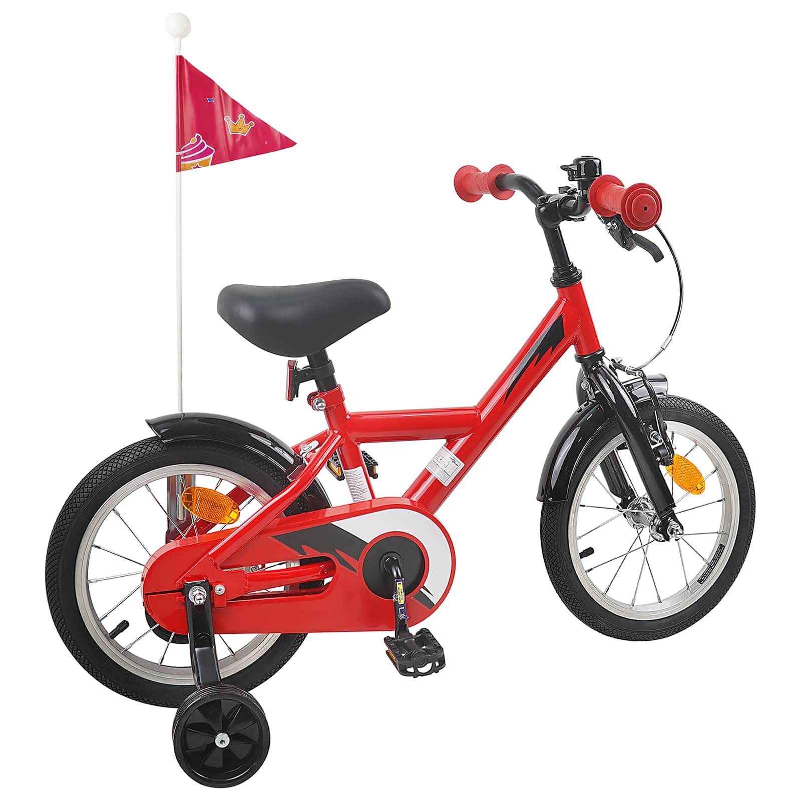 vidaXL Kinderfahrrad 14 Zoll für 3-5 Jahre alt Rot