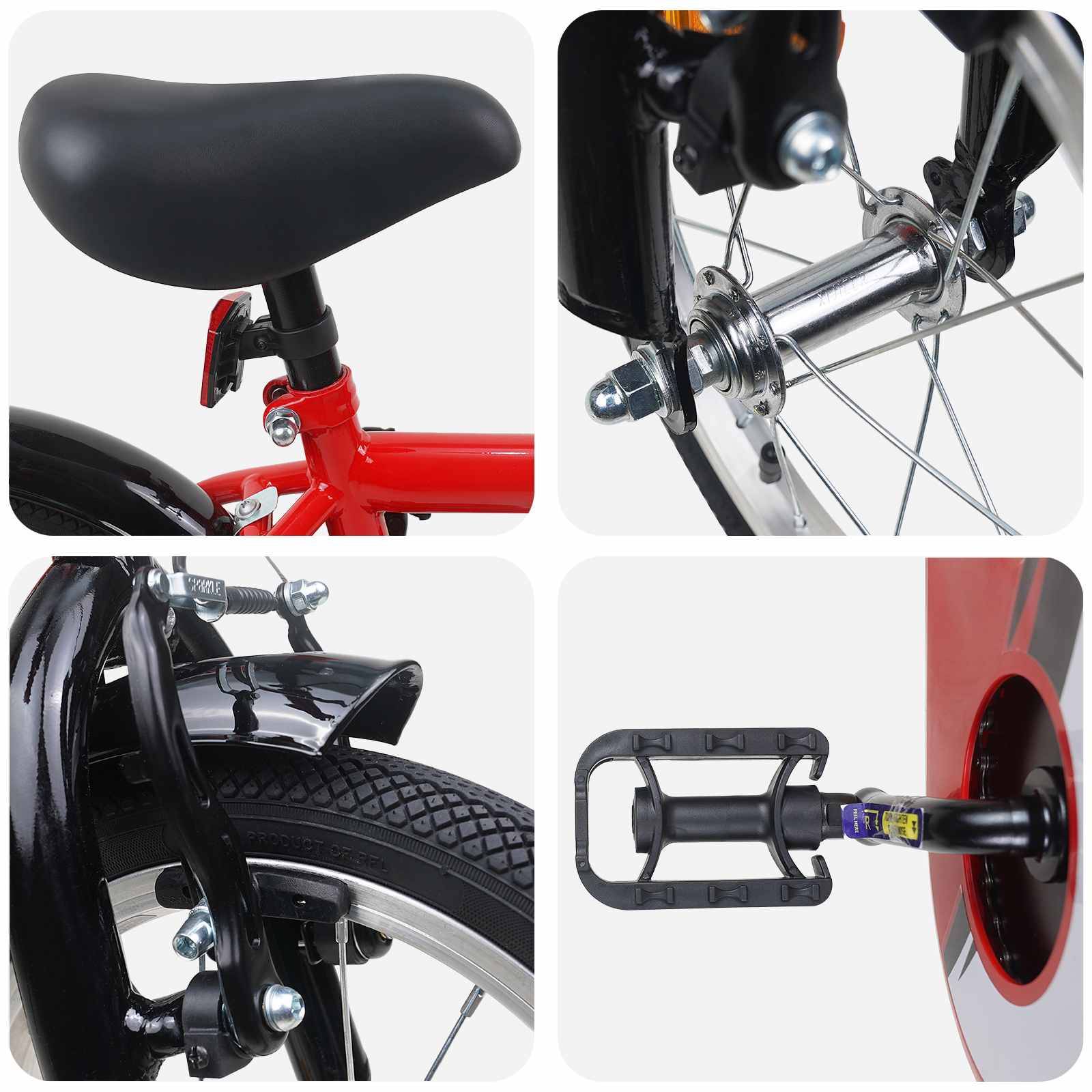 vidaXL Kinderfahrrad 12 Zoll für 2-4 Jahre alt Rot