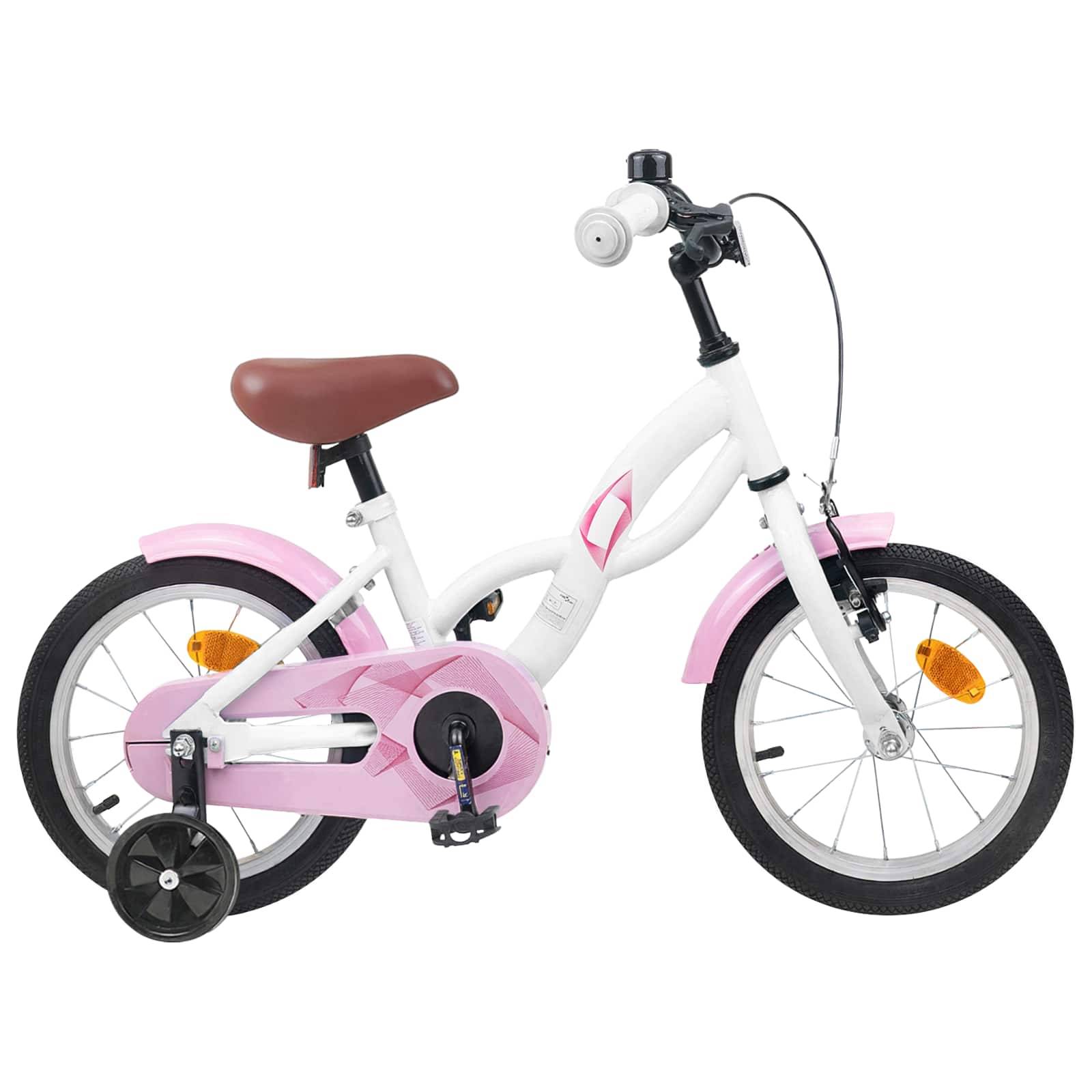 vidaXL Kinderfahrrad 16 Zoll für 4-6 Jahre alt Weiß