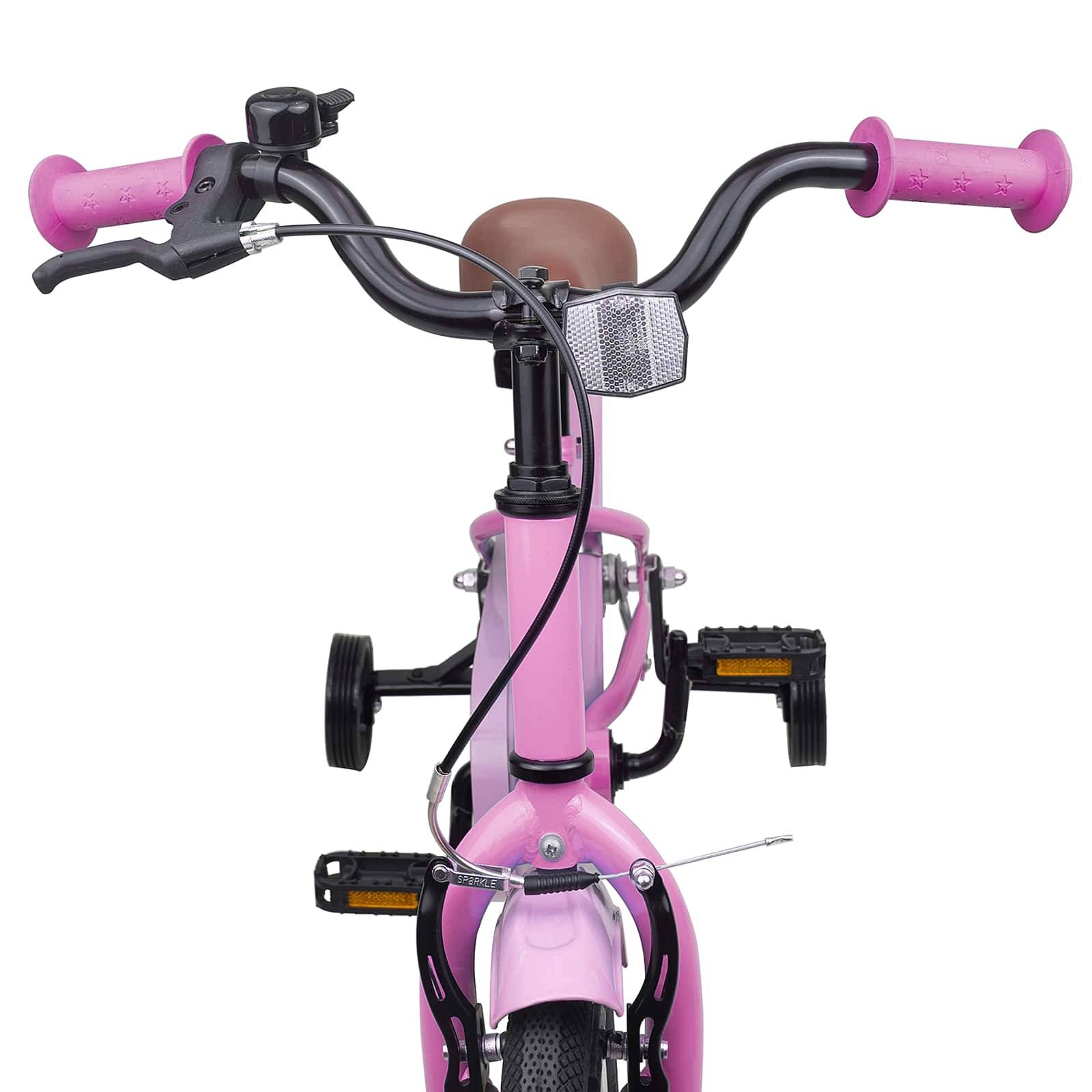 vidaXL Kinderfahrrad 12 Zoll für 2-4 Jahre alt Hellrosa