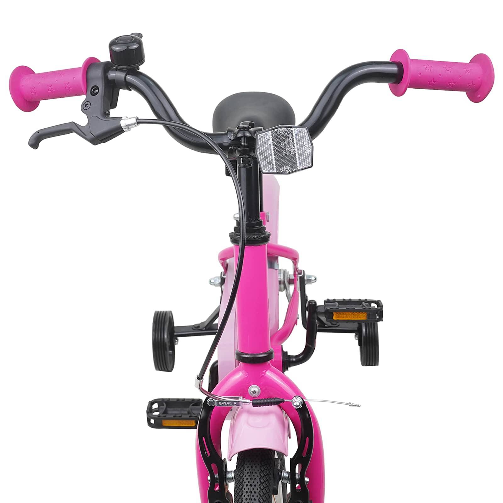 vidaXL Kinderfahrrad 16 Zoll für 4-6 Jahre alt Dunkelrosa