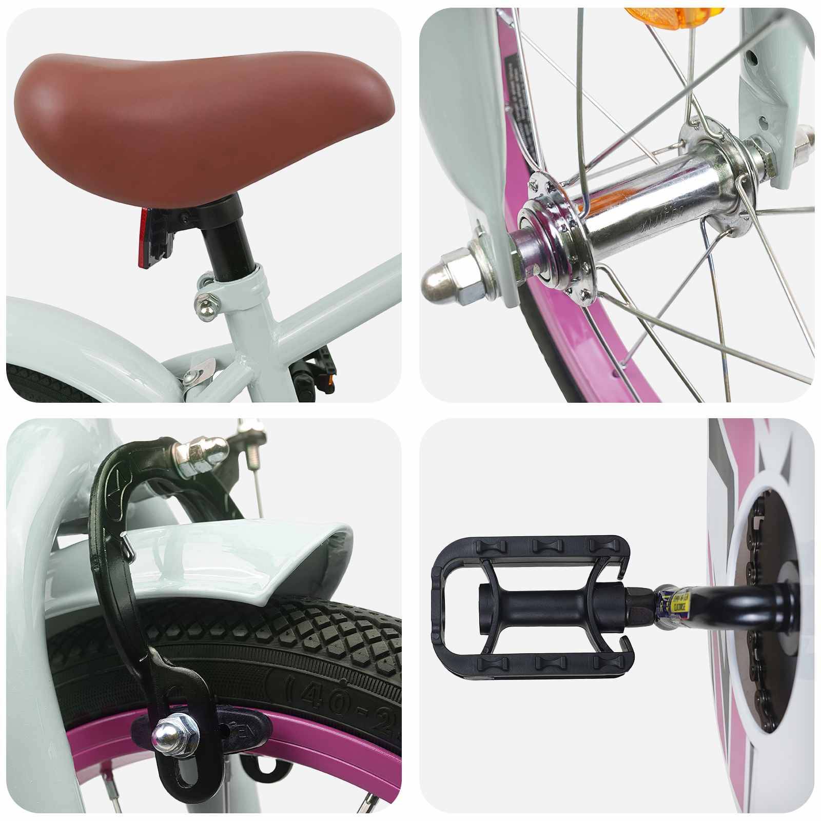 vidaXL Kinderfahrrad 12 Zoll für 2-4 Jahre alt Hellgrün