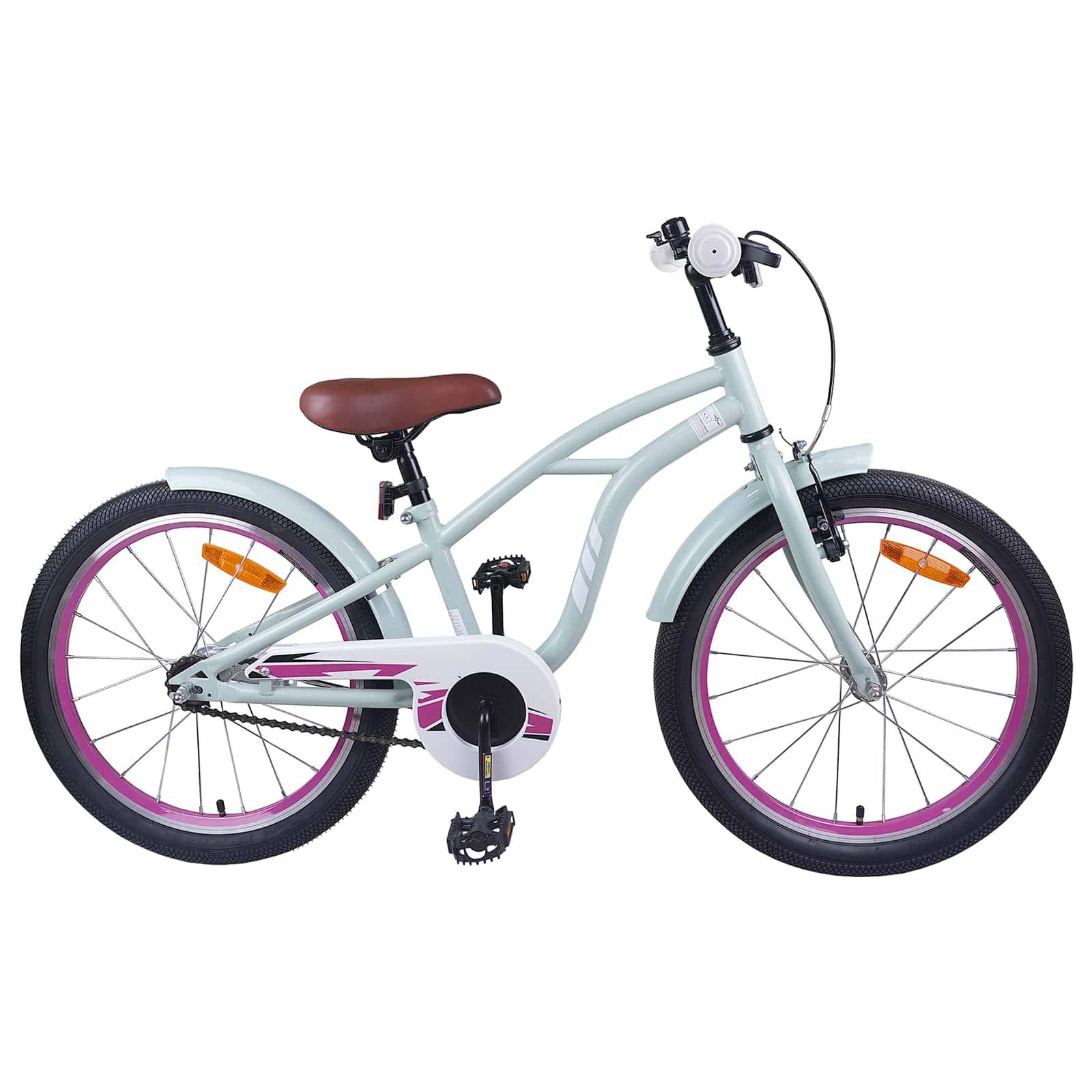 vidaXL Kinderfahrrad 22 Zoll für 7-12 Jahre alt Hellgrün