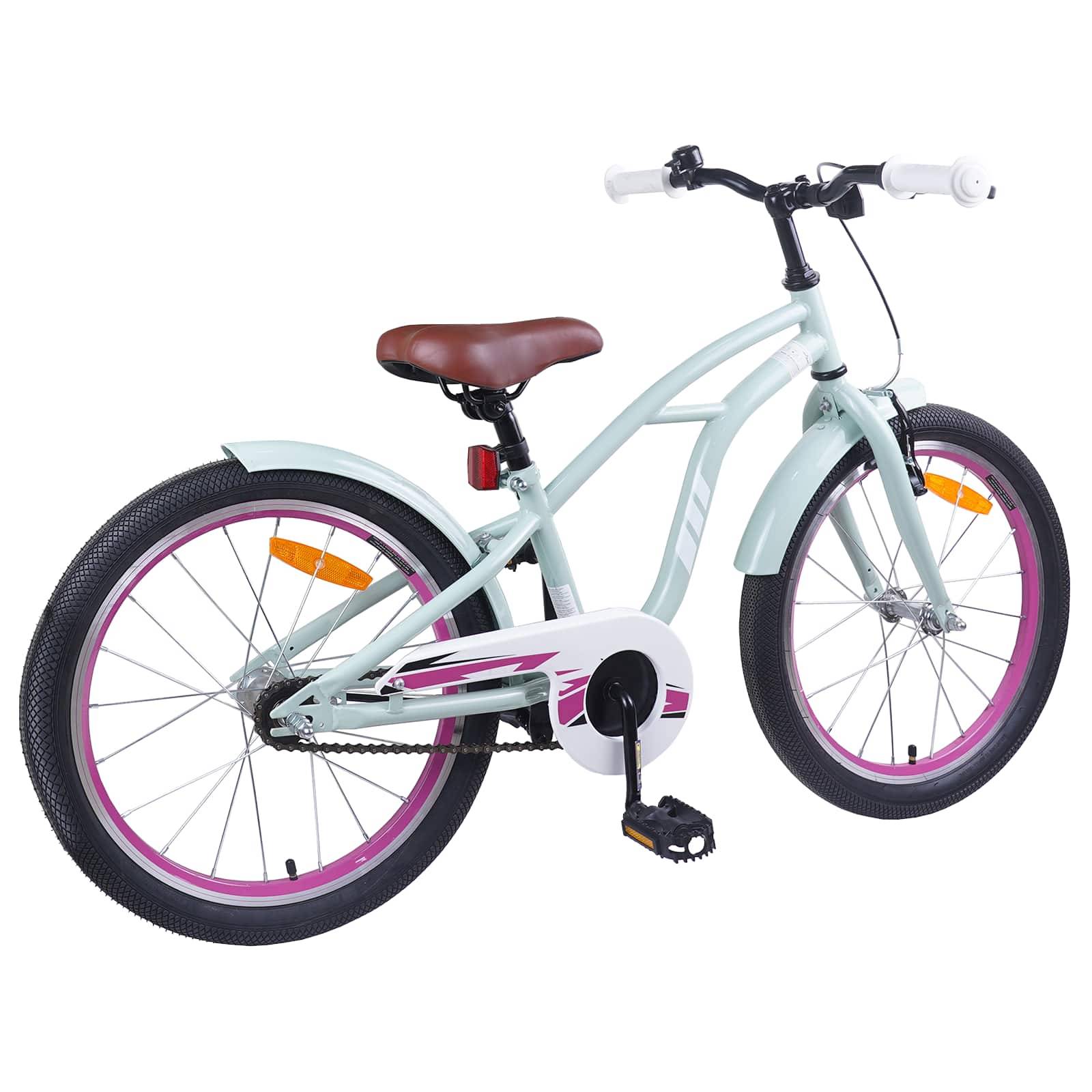 vidaXL Kinderfahrrad 20 Zoll für 6-11 Jahre alt Hellgrün