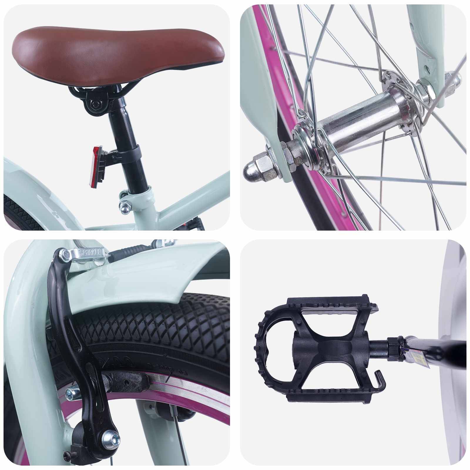 vidaXL Kinderfahrrad 20 Zoll für 6-11 Jahre alt Hellgrün