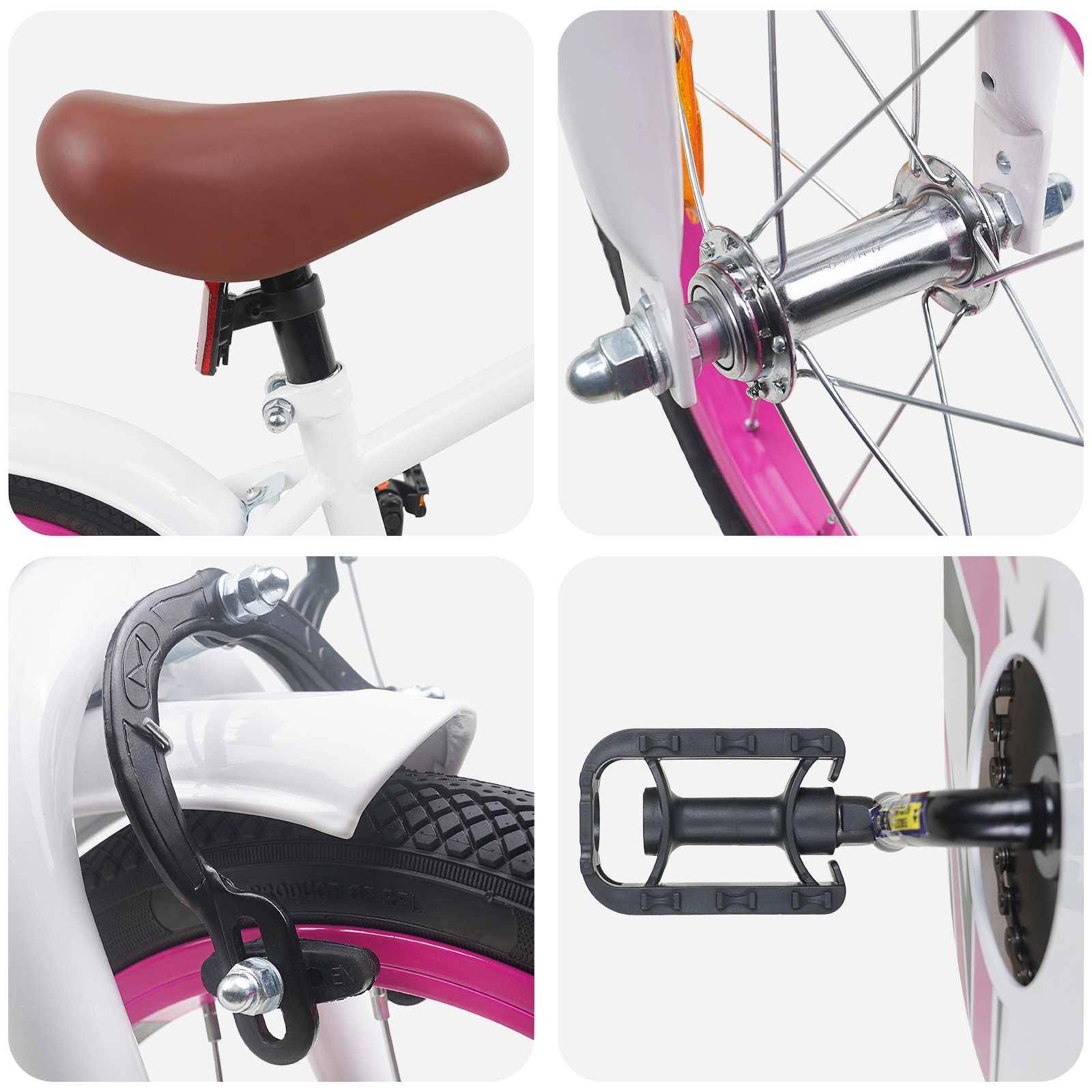 vidaXL Kinderfahrrad 14 Zoll für 3-5 Jahre alt Weiß