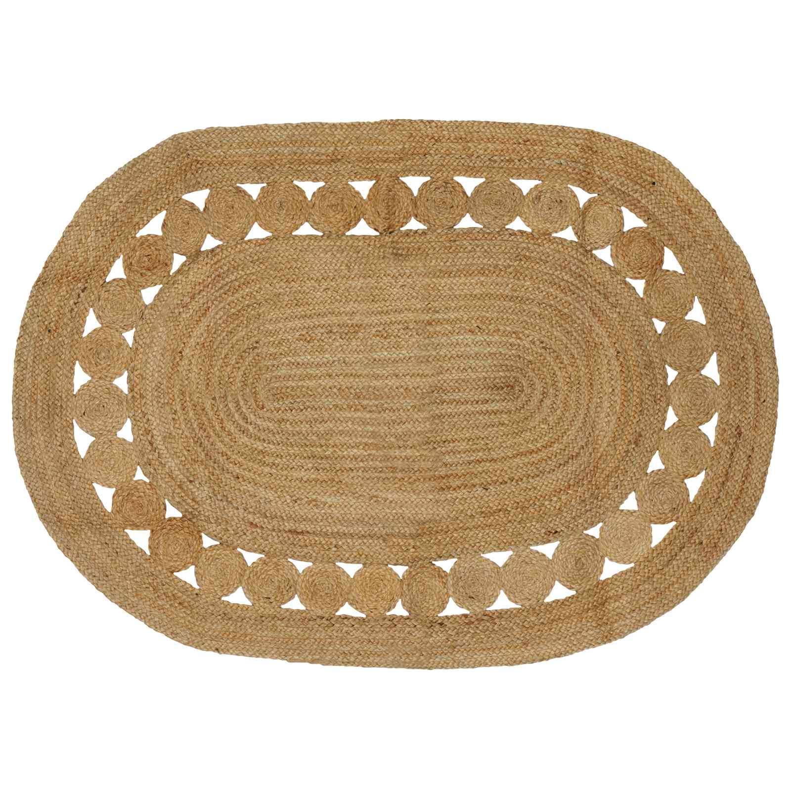 vidaXL Teppich Braun 122 x 183 cm Jute