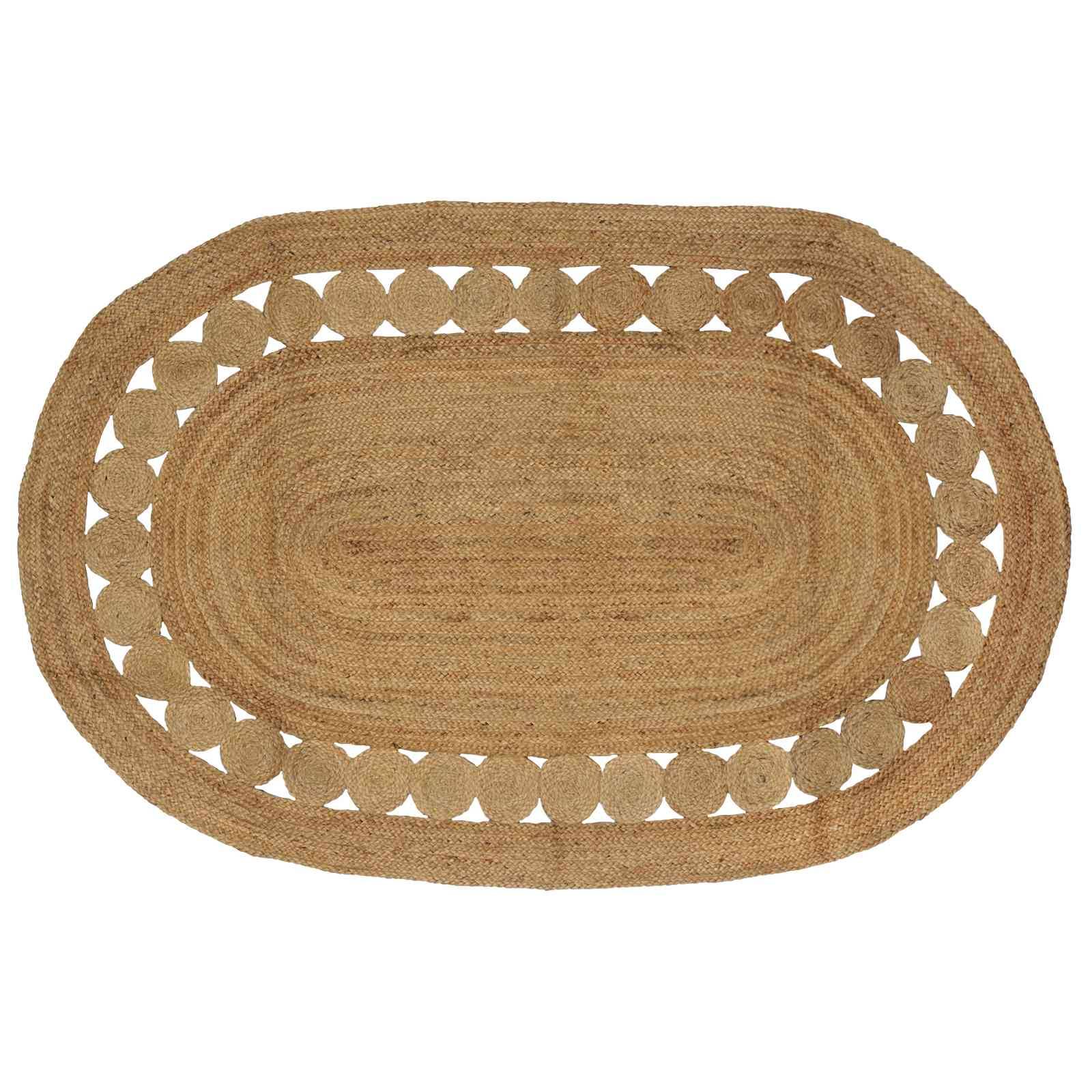vidaXL Teppich Braun 152 x 245 cm Jute