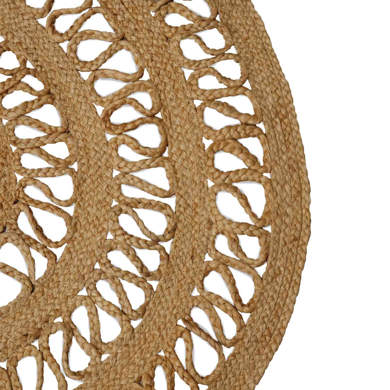 vidaXL Teppich Braun 100 x 152 cm Jute
