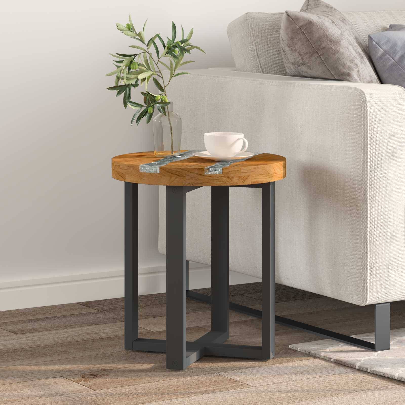 vidaXL Couchtisch Braun 40 x 40 x 45 cm Massivholz Teak