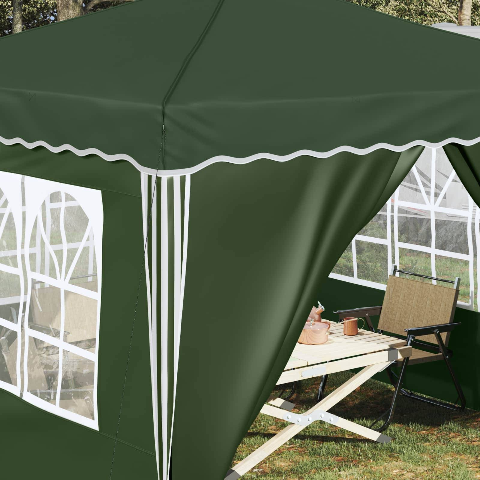 vidaXL Pop-up Partyzelt Grün 288 x 288 x 245 cm Oxford-Stoff