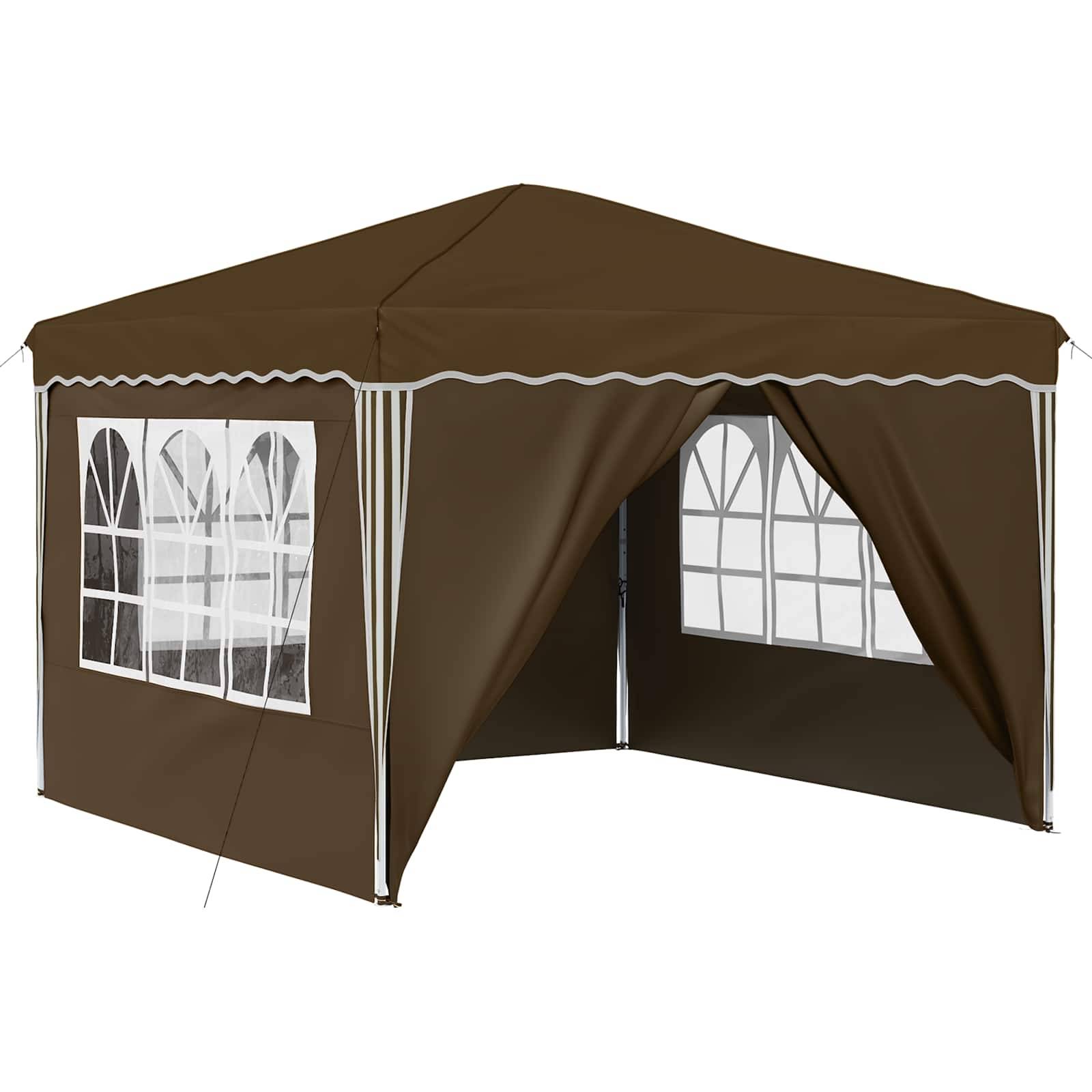 vidaXL Pop-up Partyzelt Taupe 288 x 288 x 245 cm Oxford-Stoff
