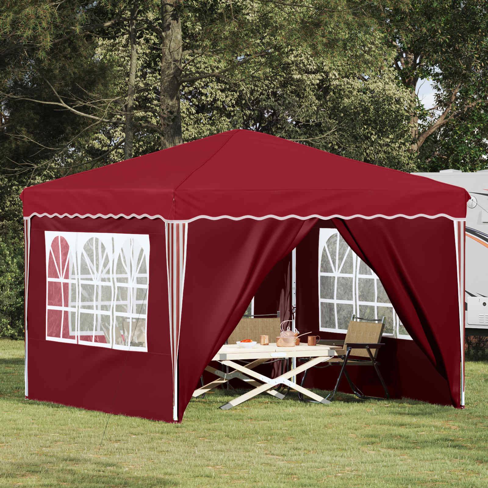 vidaXL Pop-up Partyzelt Bordeauxrot 288 x 288 x 245 cm Oxford-Stoff