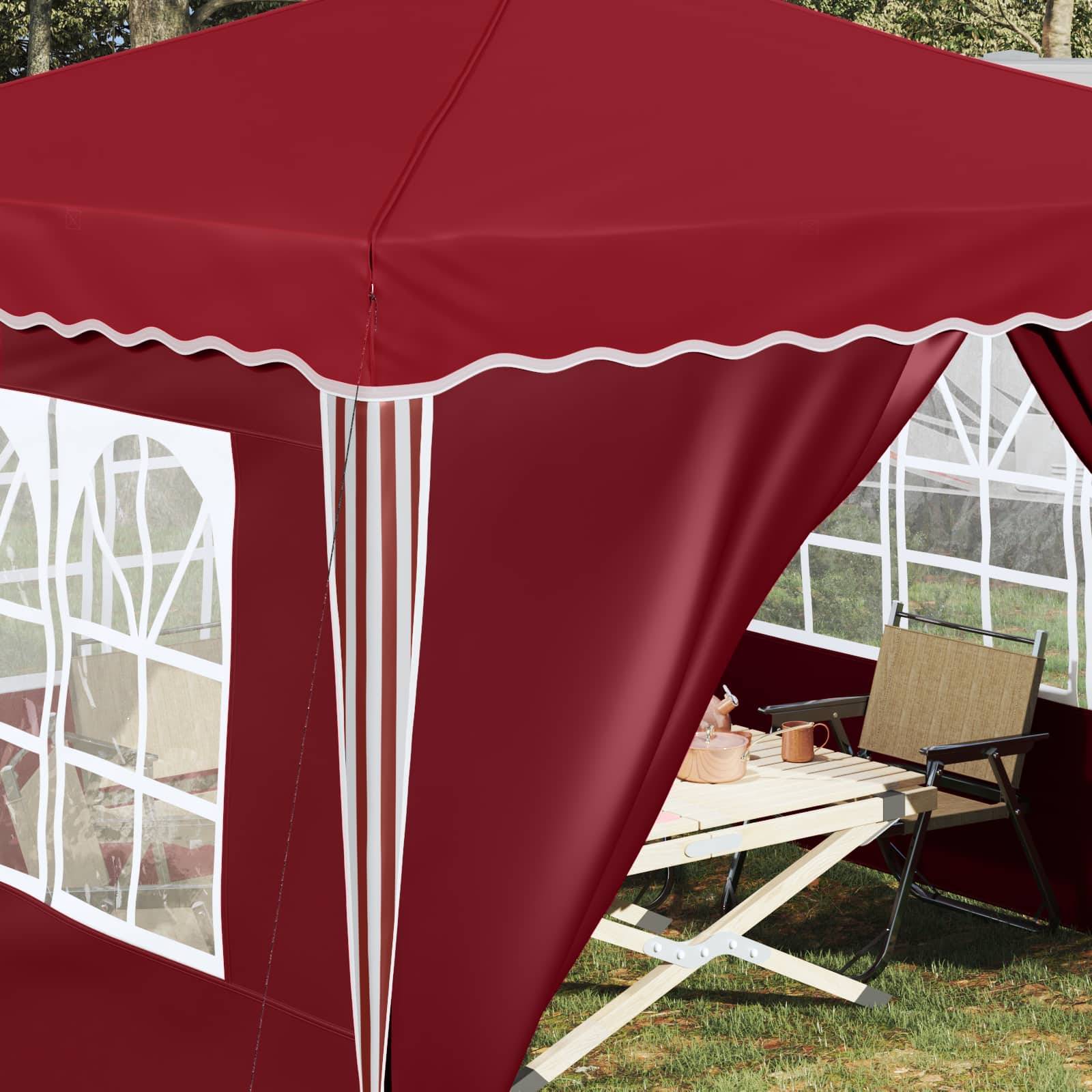 vidaXL Pop-up Partyzelt Bordeauxrot 288 x 288 x 245 cm Oxford-Stoff