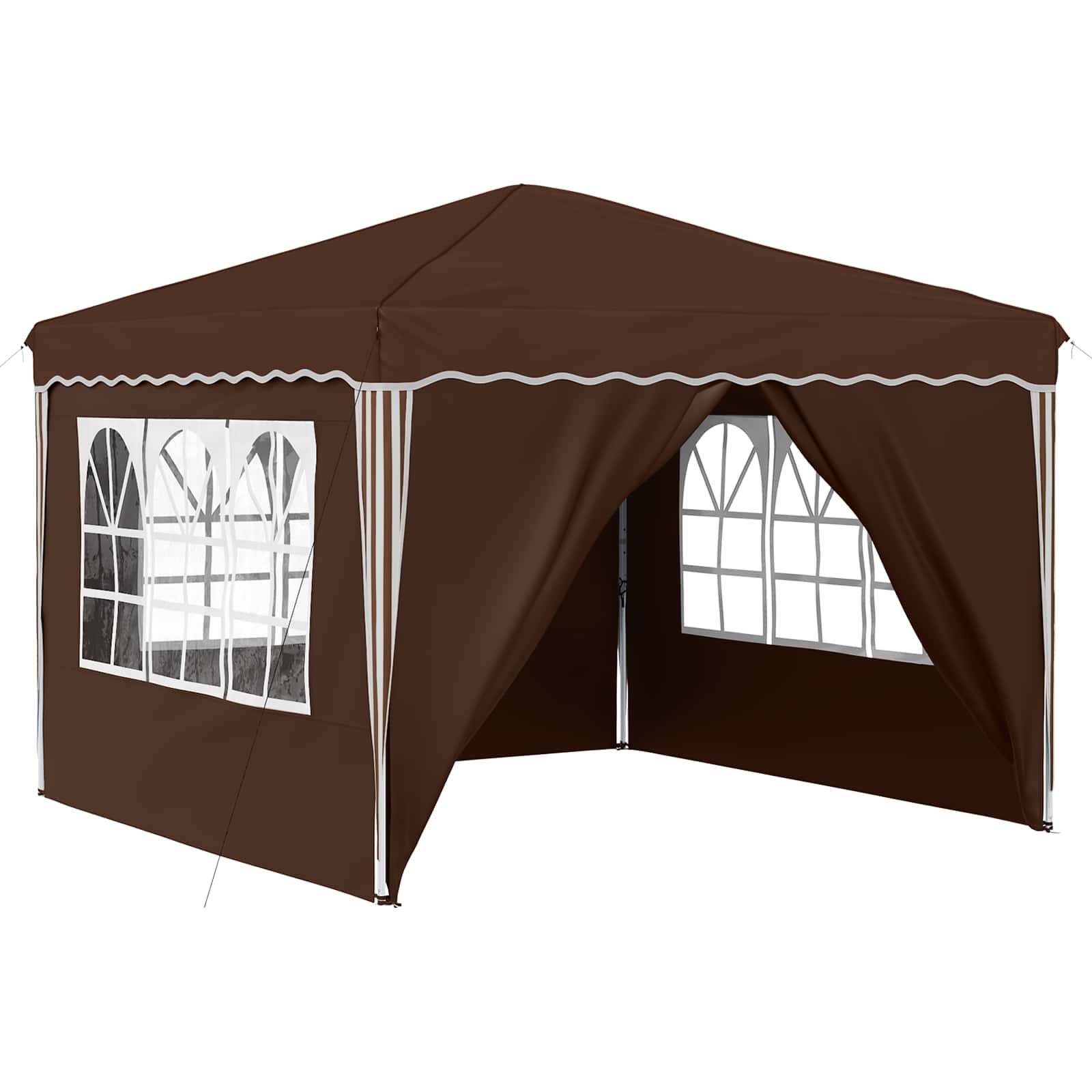 vidaXL Pop-up Partyzelt Braun 288 x 288 x 245 cm Oxford-Stoff