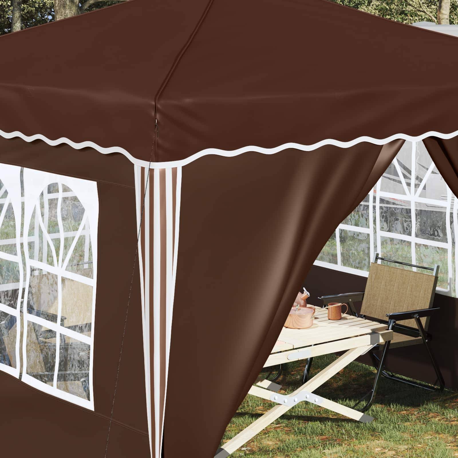 vidaXL Pop-up Partyzelt Braun 288 x 288 x 245 cm Oxford-Stoff