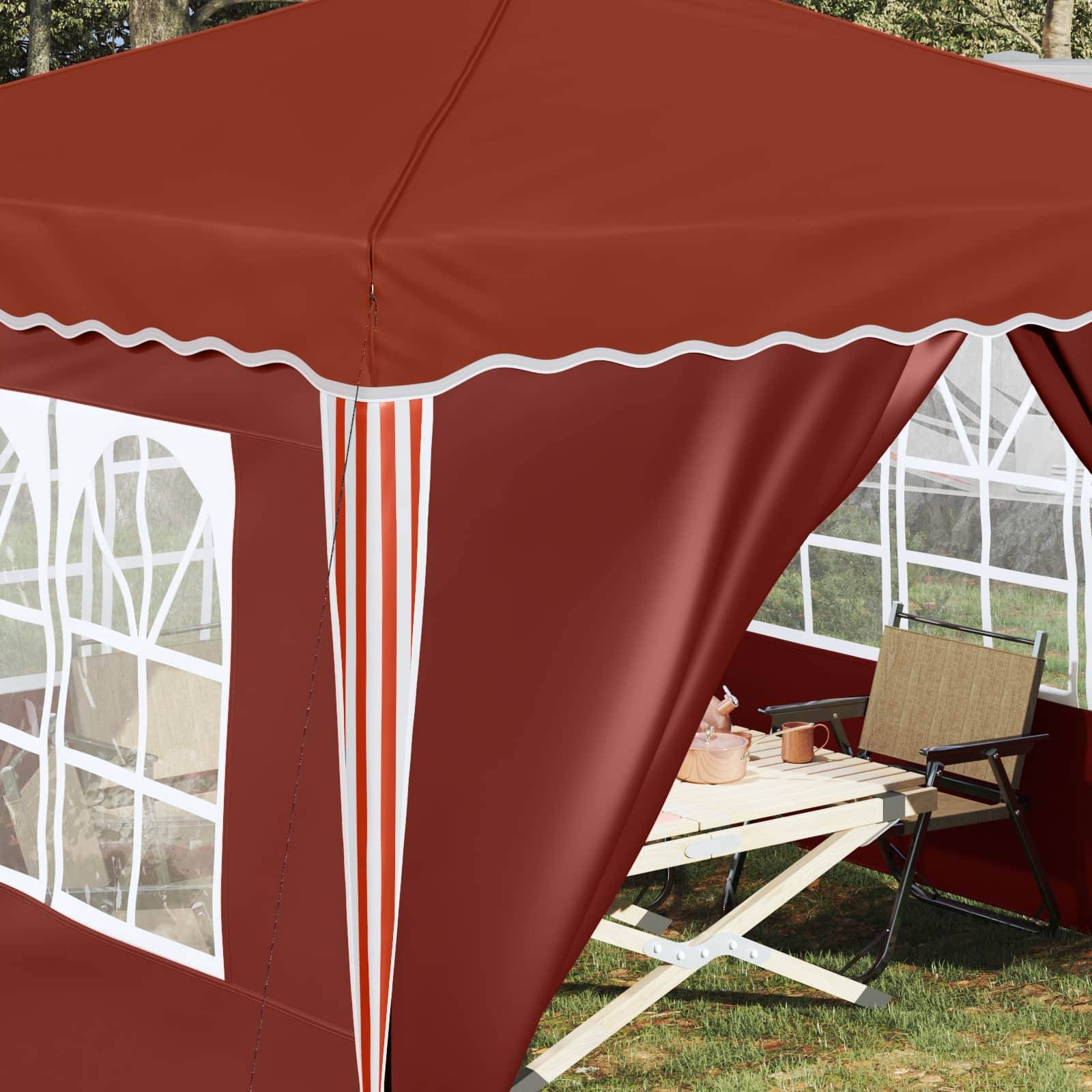 vidaXL Pop-up Partyzelt Terrakotta 288 x 288 x 245 cm Oxford-Stoff