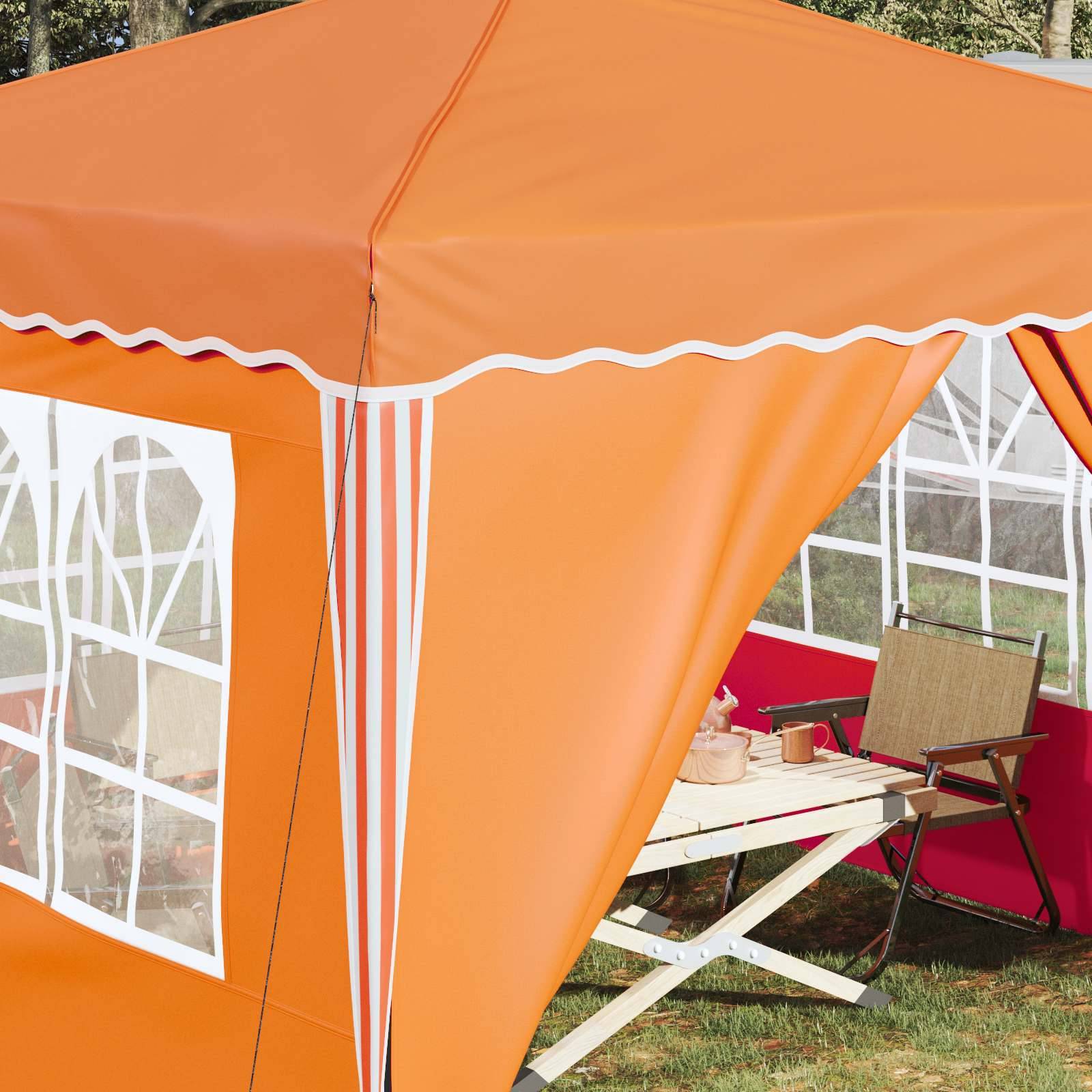 vidaXL Pop-up Partyzelt Orange 288 x 288 x 245 cm Oxford-Stoff