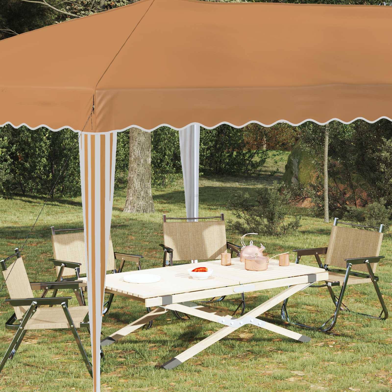 vidaXL Pop-up Partyzelt 575 x 290 x 245 cm Beige