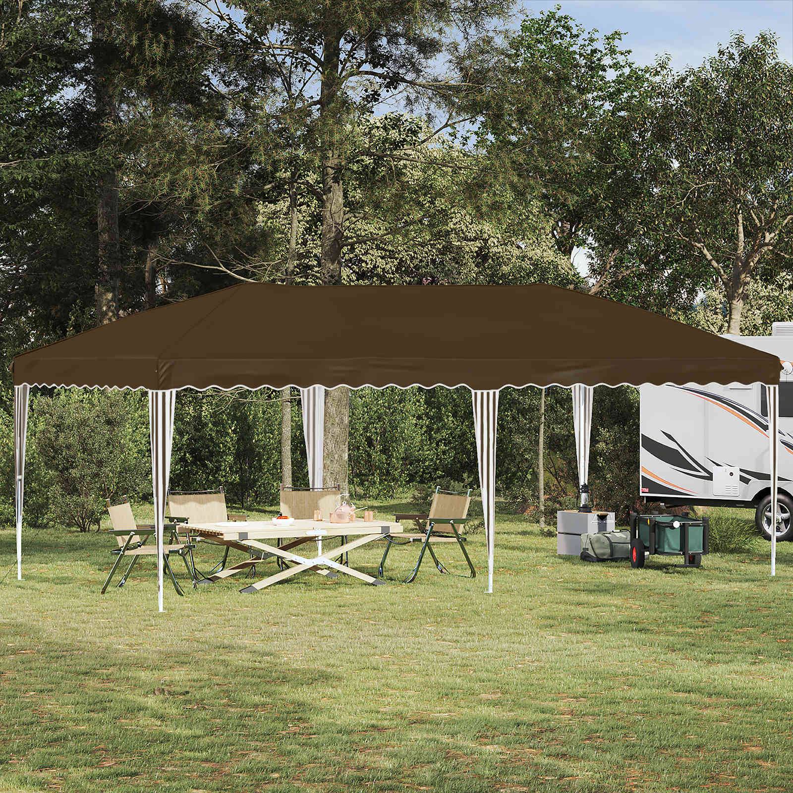 vidaXL Pop-up Partyzelt 575 x 290 x 245 cm Taupe