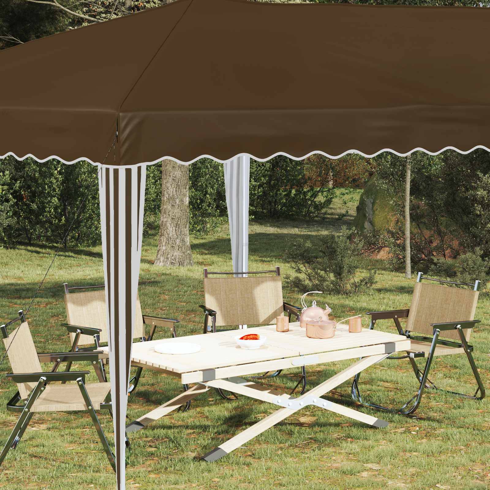 vidaXL Pop-up Partyzelt 575 x 290 x 245 cm Taupe