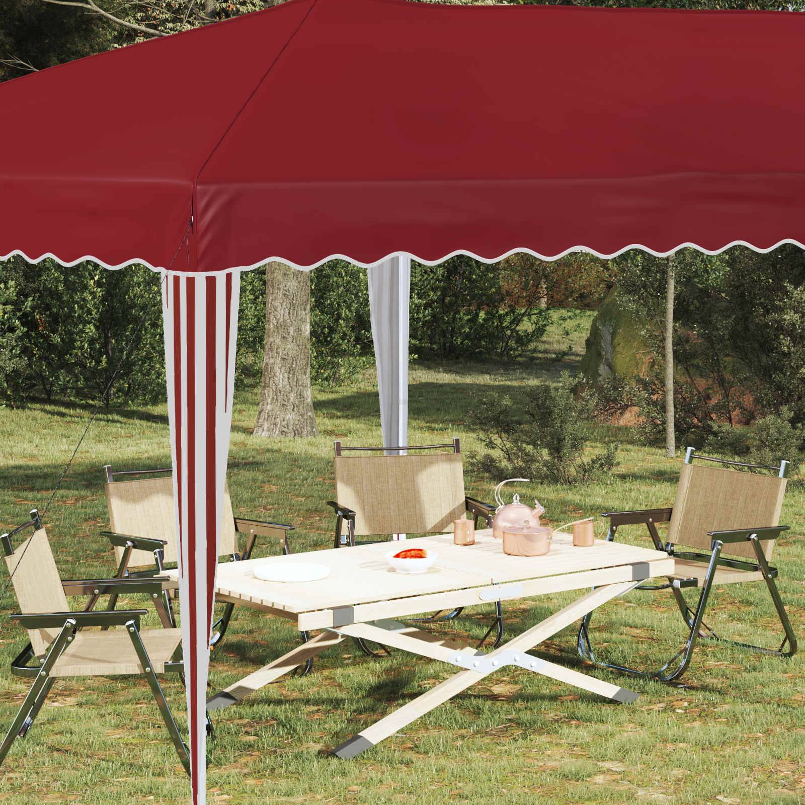 vidaXL Pop-up Partyzelt 575 x 290 x 245 cm Bordeauxrot