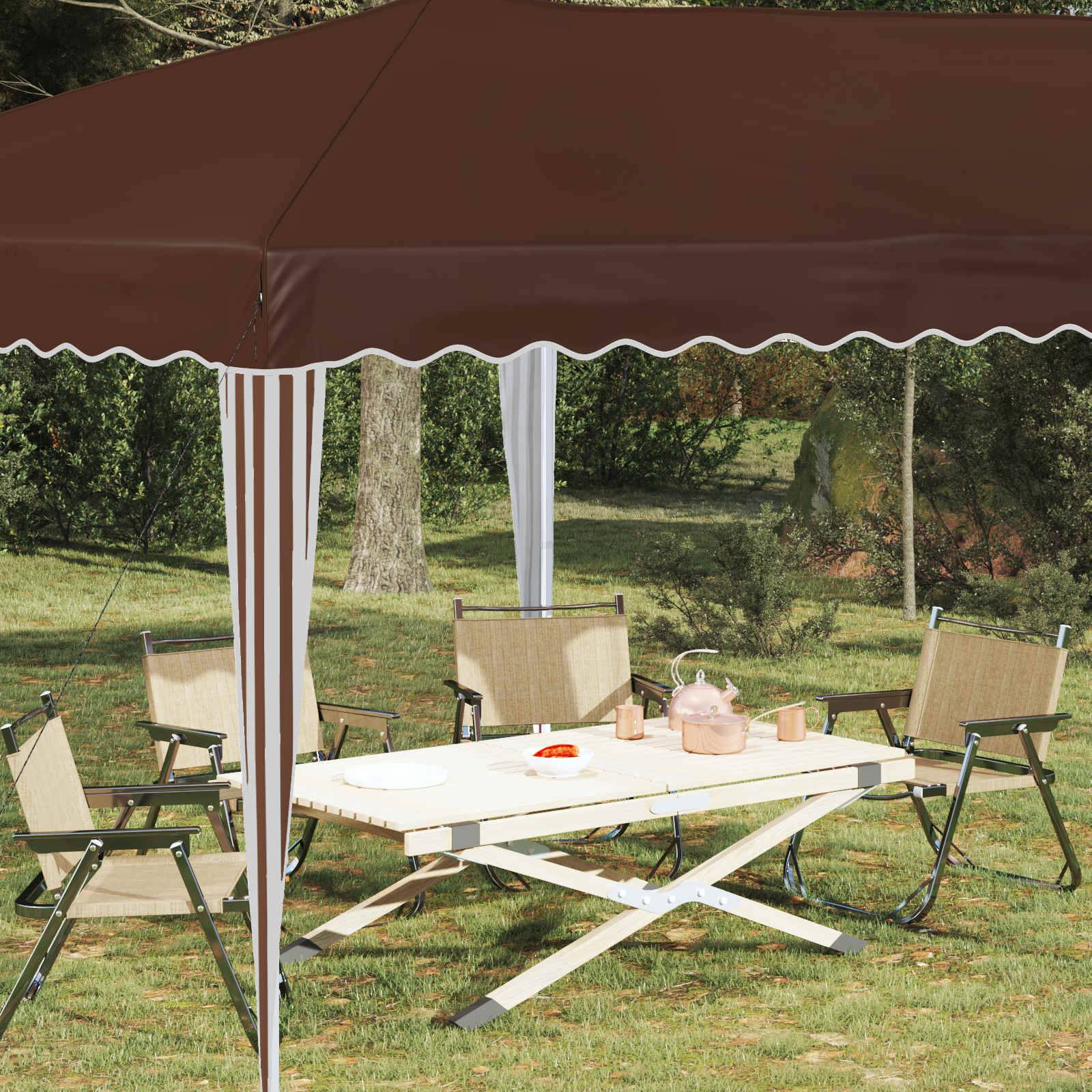 vidaXL Pop-up Partyzelt 575 x 290 x 245 cm Braun