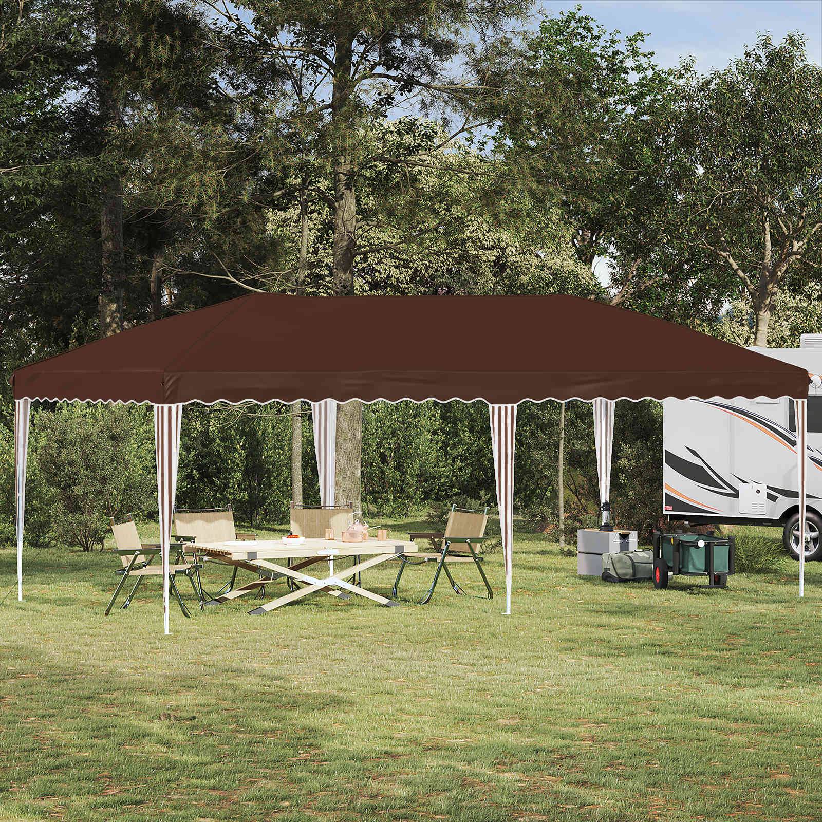 vidaXL Pop-up Partyzelt 575 x 290 x 245 cm Braun