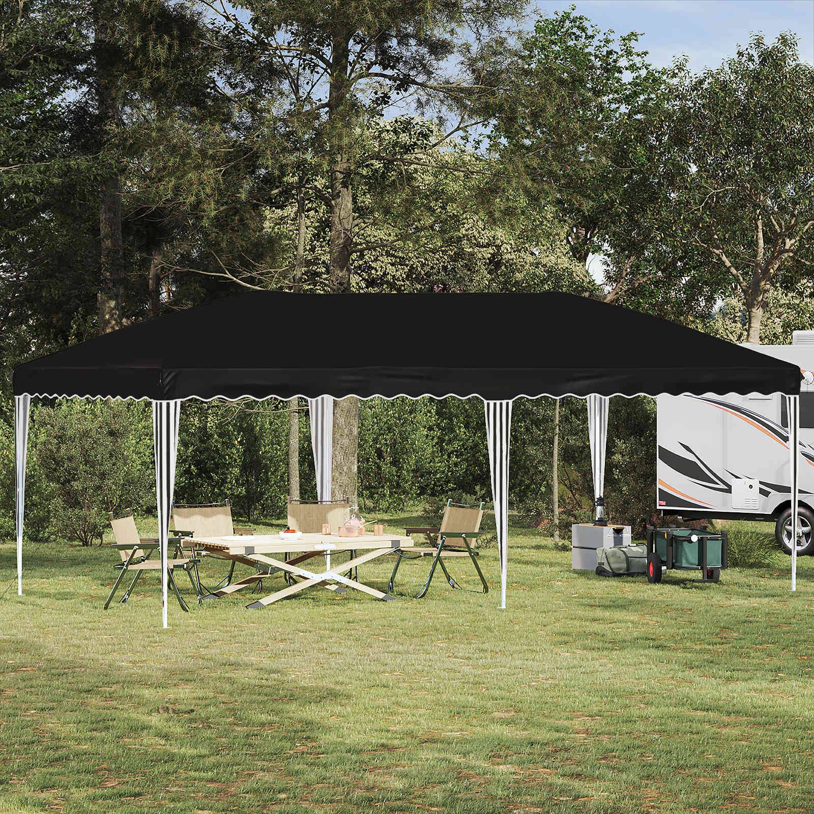 vidaXL Pop-up Partyzelt 575 x 290 x 245 cm Schwarz