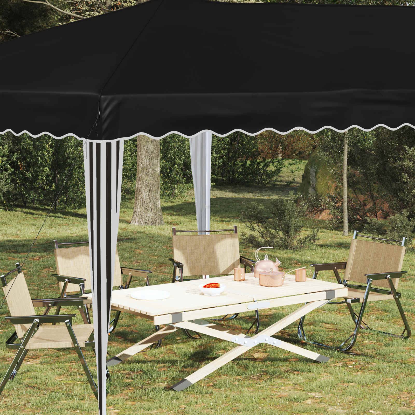 vidaXL Pop-up Partyzelt 575 x 290 x 245 cm Schwarz