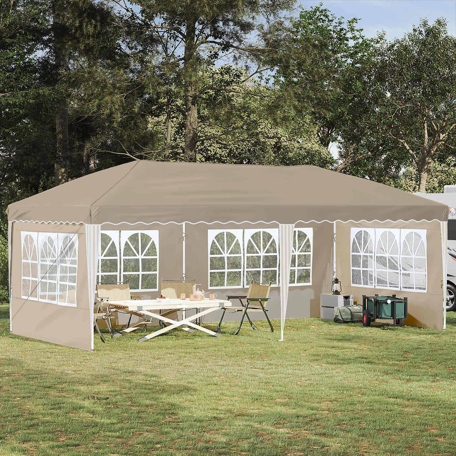 vidaXL Pop-up Partyzelt 575 x 289 x 245 cm Creme