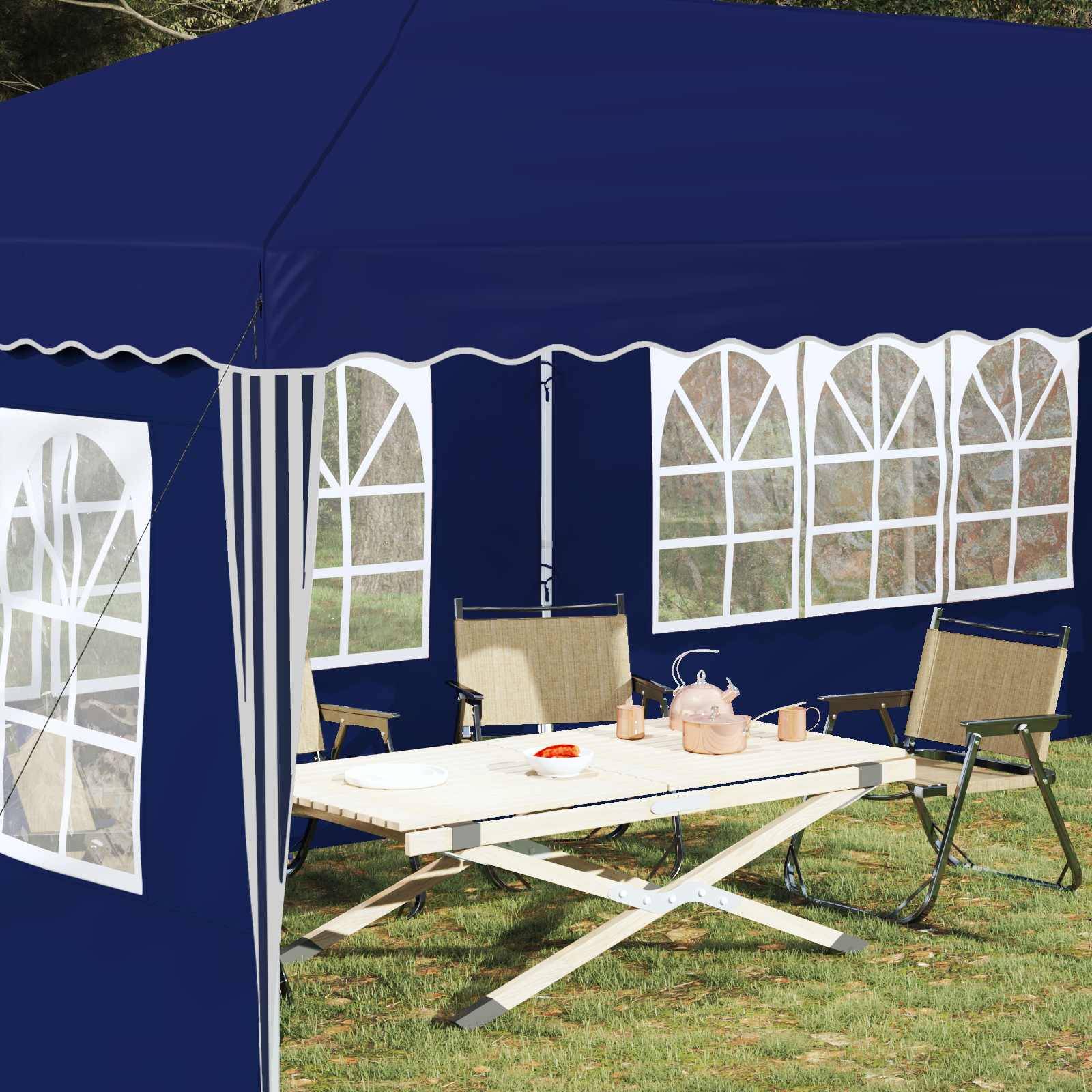 vidaXL Pop-up Partyzelt 575 x 289 x 245 cm Blau