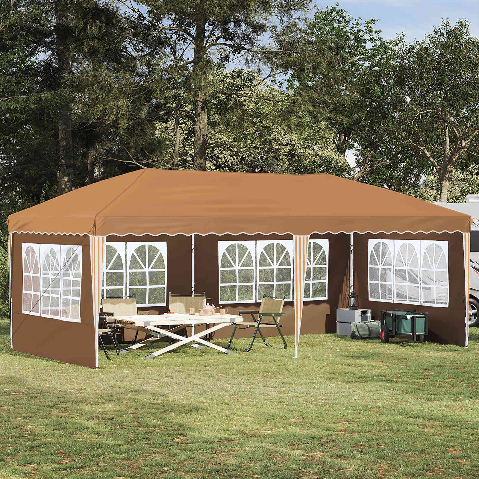 vidaXL Pop-up Partyzelt 575 x 289 x 245 cm Beige