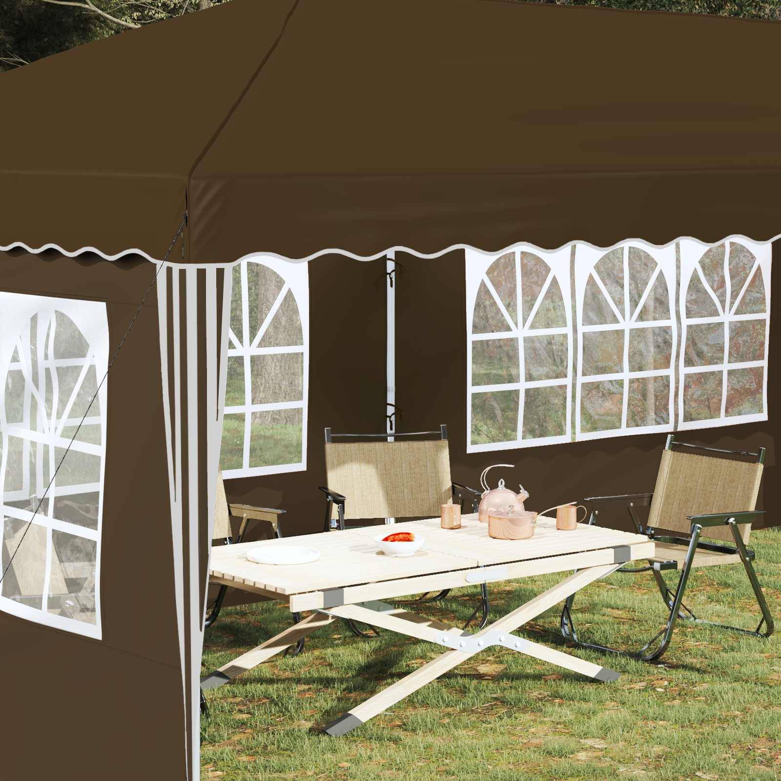 vidaXL Pop-up Partyzelt 575 x 289 x 245 cm Taupe