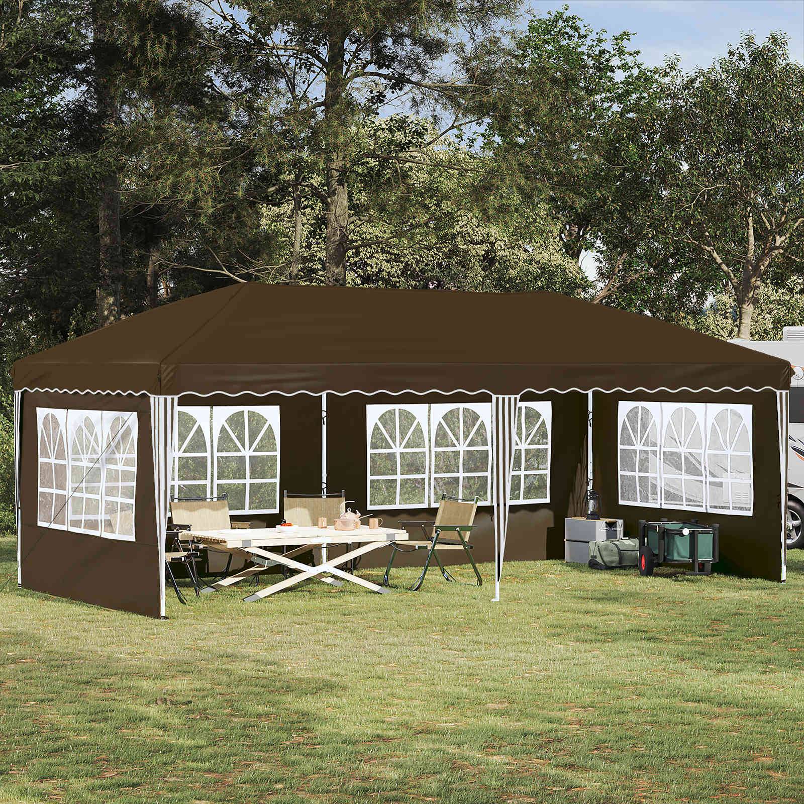 vidaXL Pop-up Partyzelt 575 x 289 x 245 cm Taupe
