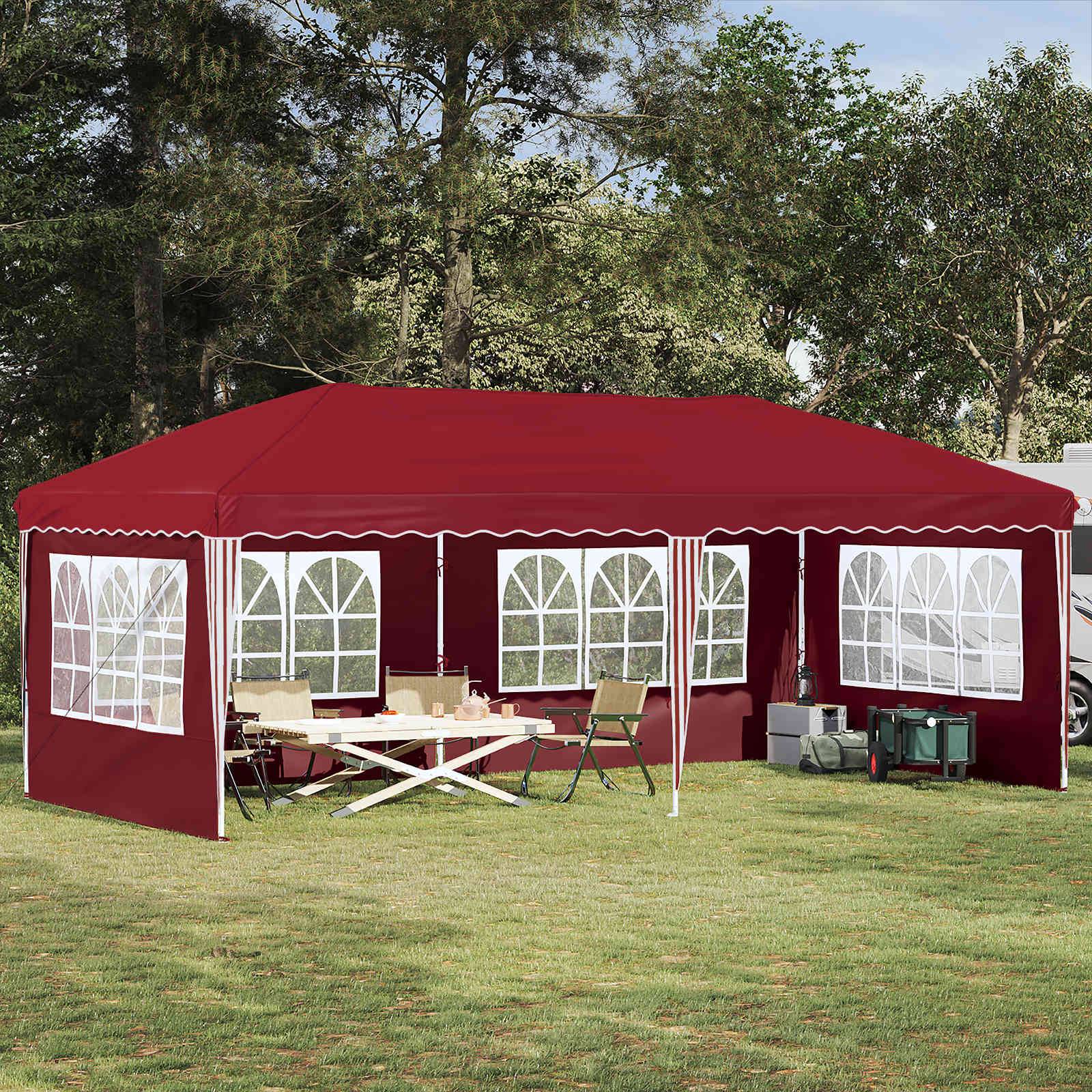 vidaXL Pop-up Partyzelt 575 x 289 x 245 cm Bordeauxrot