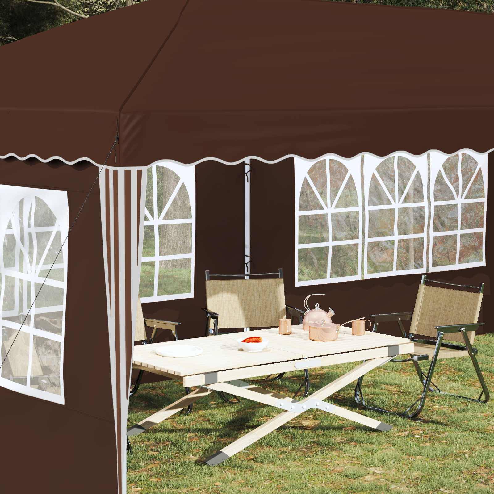 vidaXL Pop-up Partyzelt 575 x 289 x 245 cm Braun