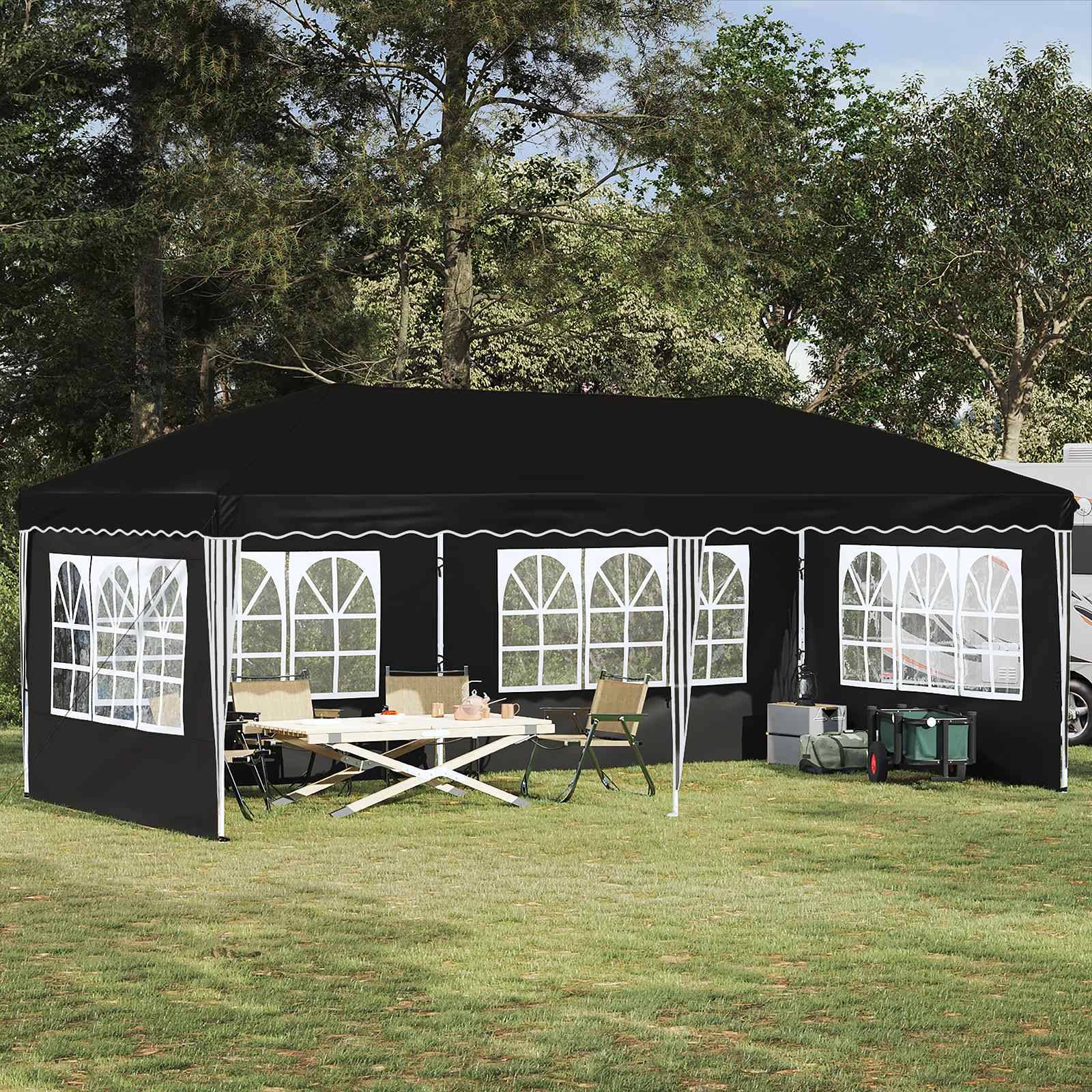 vidaXL Pop-up Partyzelt 575 x 289 x 245 cm Schwarz