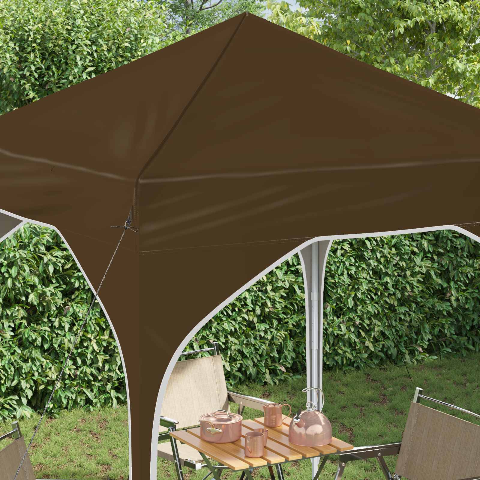 vidaXL Pop-up Partyzelt 194 x 194 x 245 cm Taupe