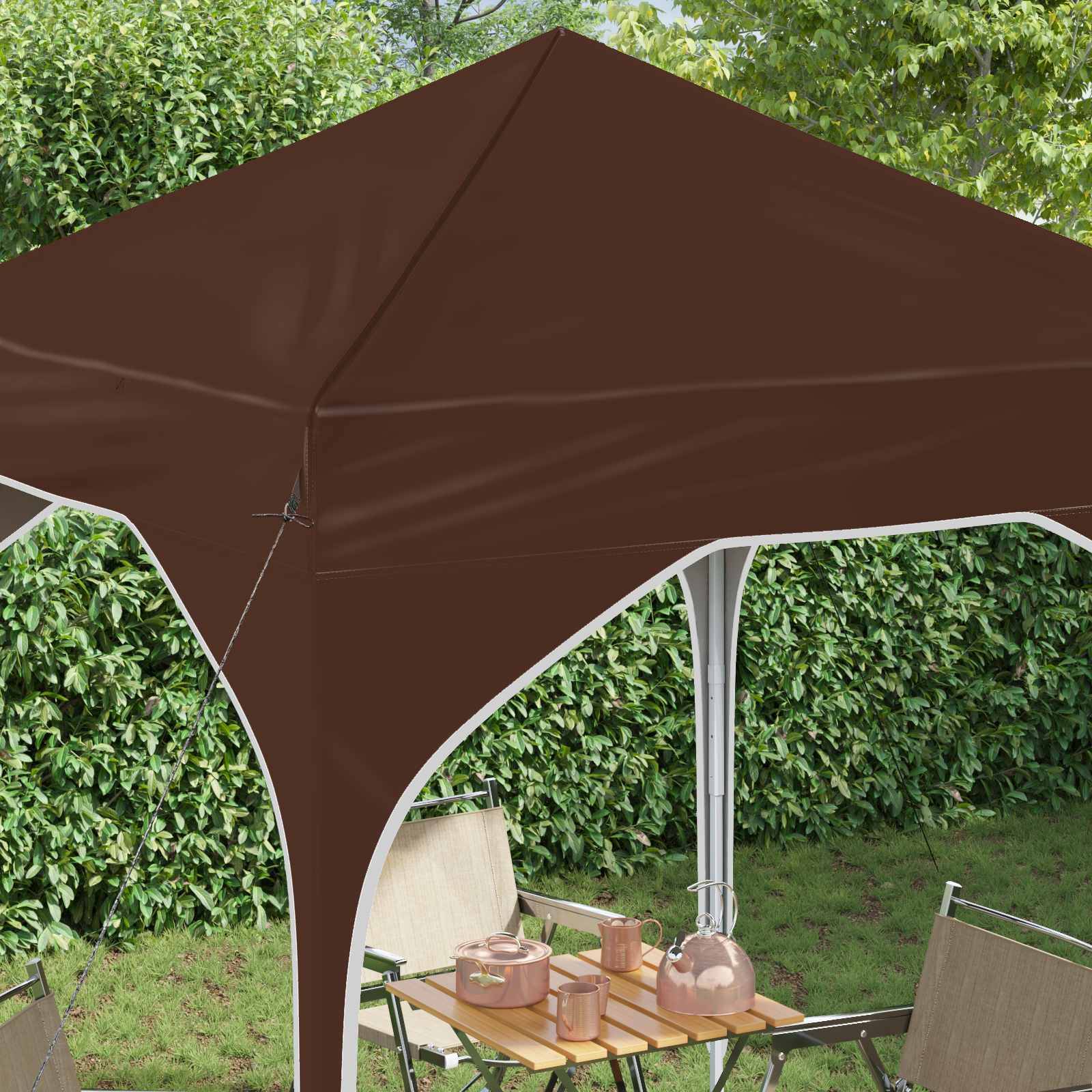 vidaXL Pop-up Partyzelt 194 x 194 x 245 cm Braun