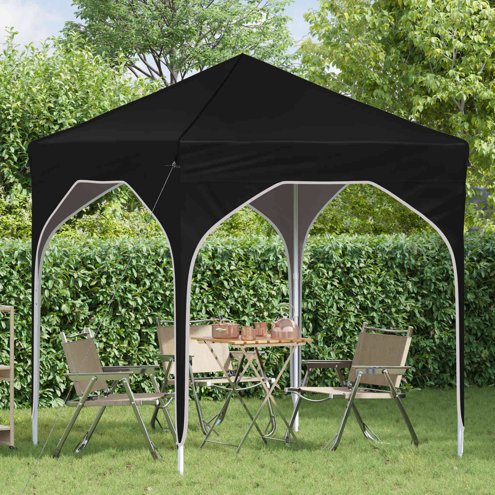 vidaXL Pop-up Partyzelt 194 x 194 x 245 cm Schwarz