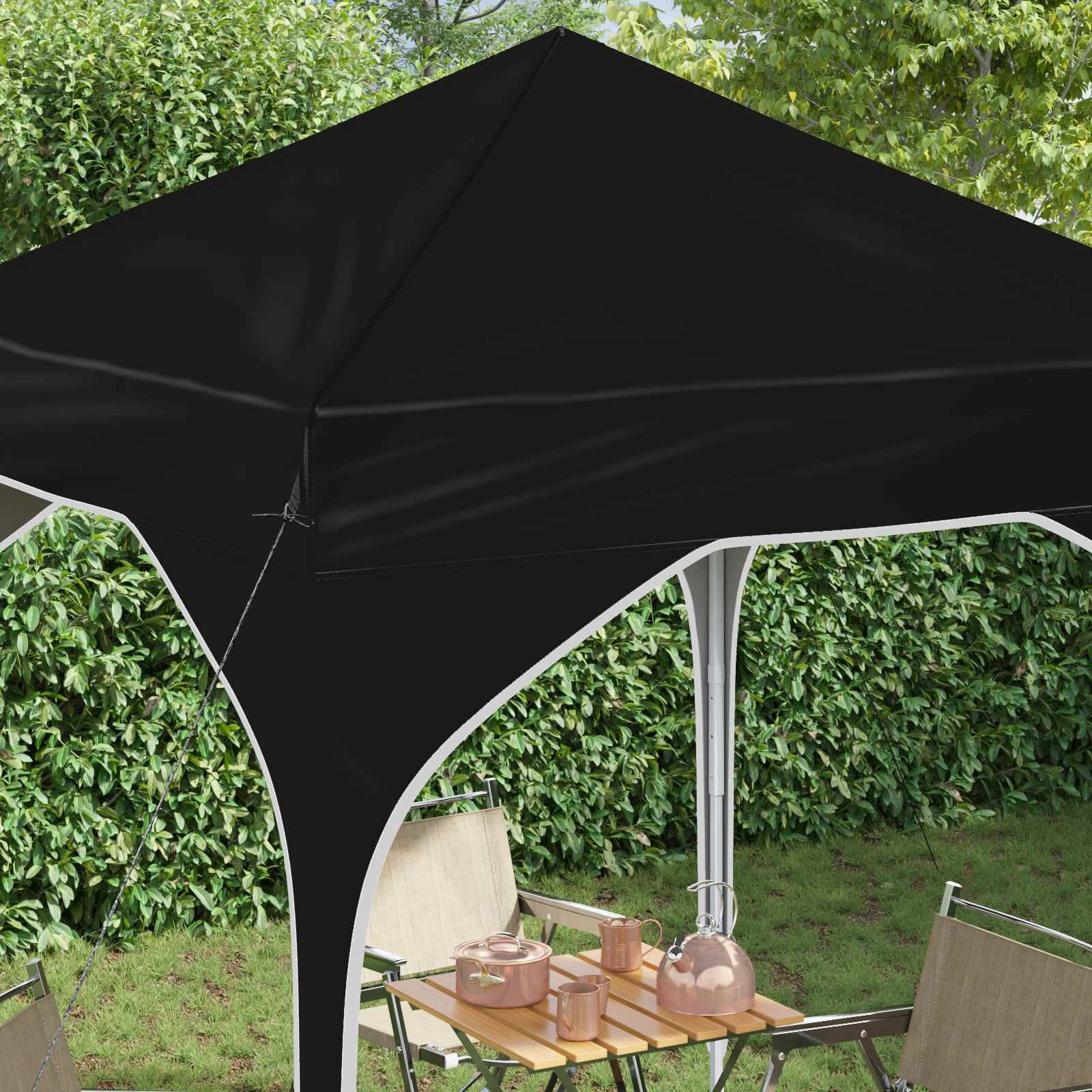 vidaXL Pop-up Partyzelt 194 x 194 x 245 cm Schwarz
