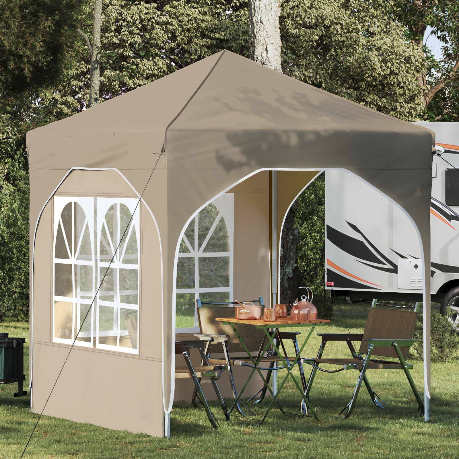 vidaXL Pop-up Partyzelt 192 x 192 x 245 cm Creme