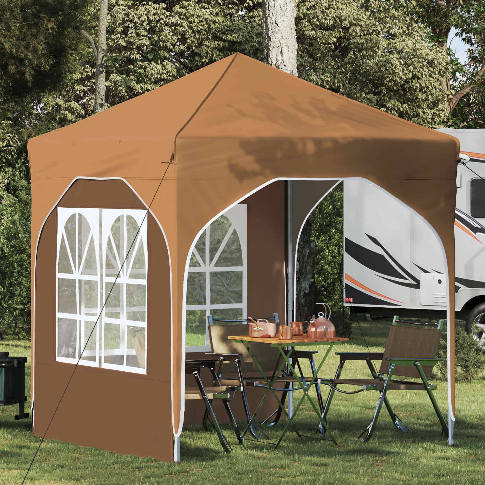 vidaXL Pop-up Partyzelt 192 x 192 x 245 cm Beige