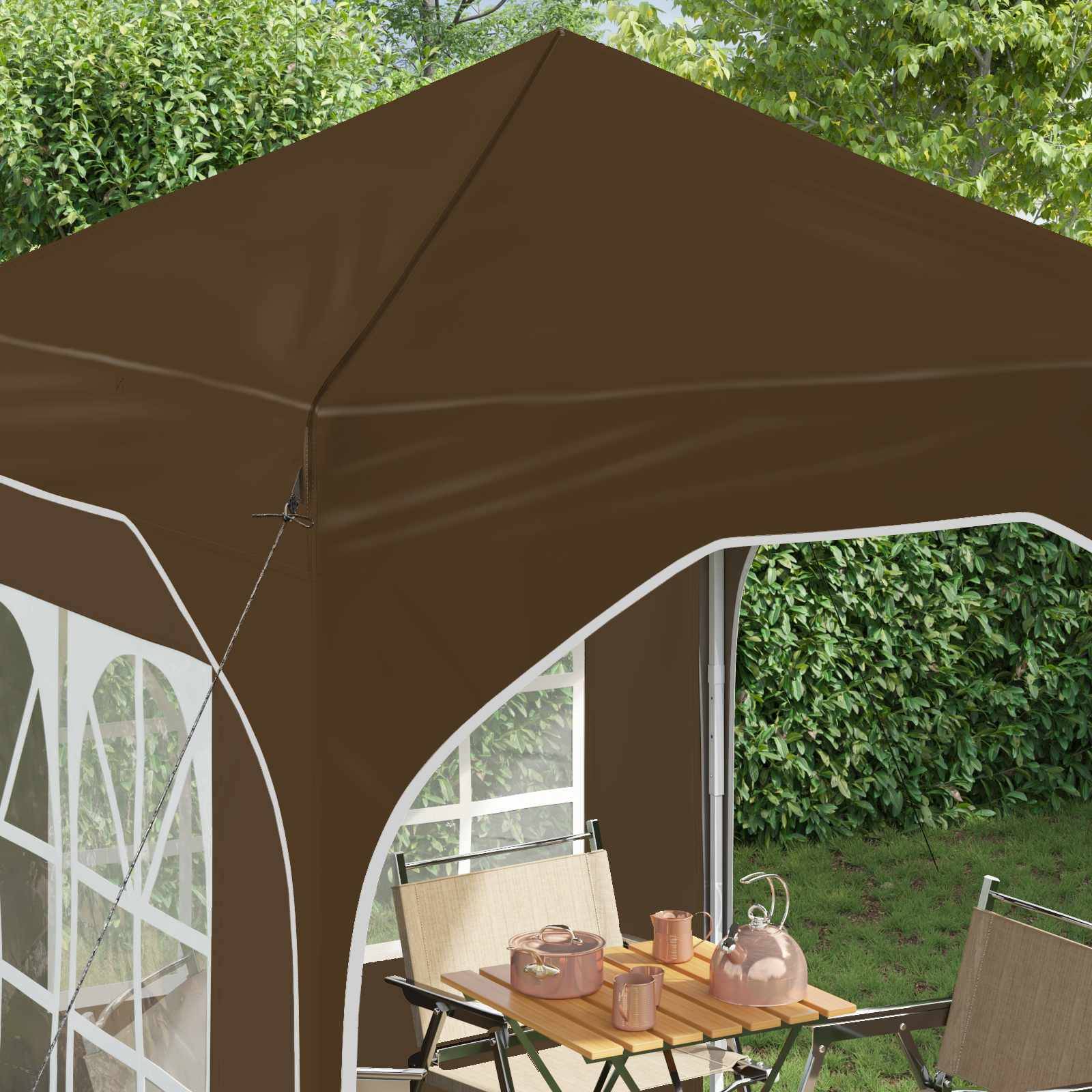 vidaXL Pop-up Partyzelt 192 x 192 x 245 cm Taupe