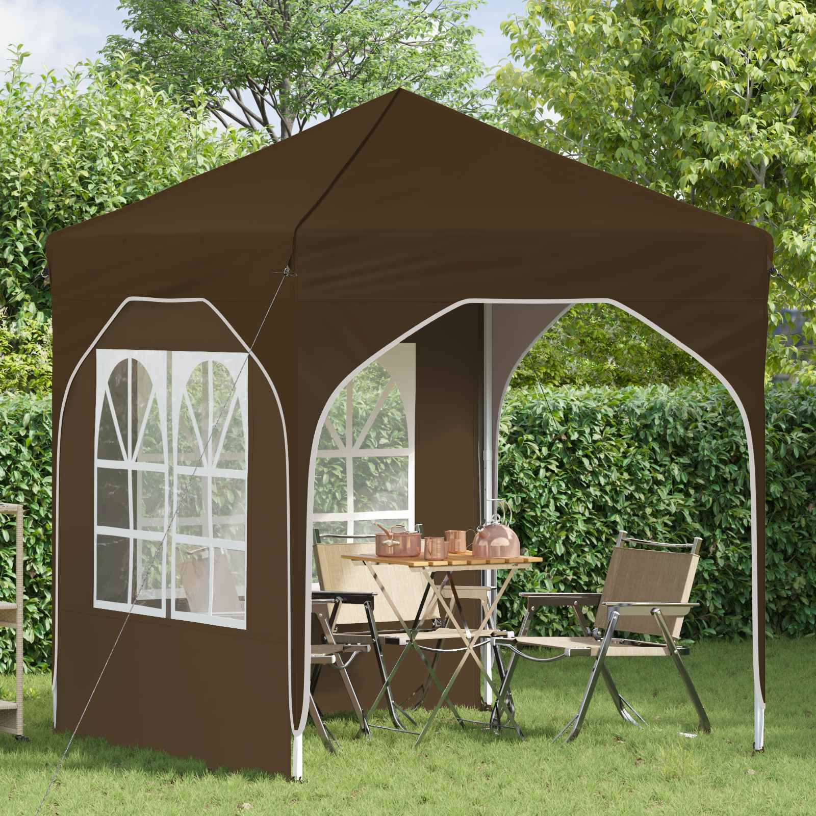 vidaXL Pop-up Partyzelt 192 x 192 x 245 cm Taupe